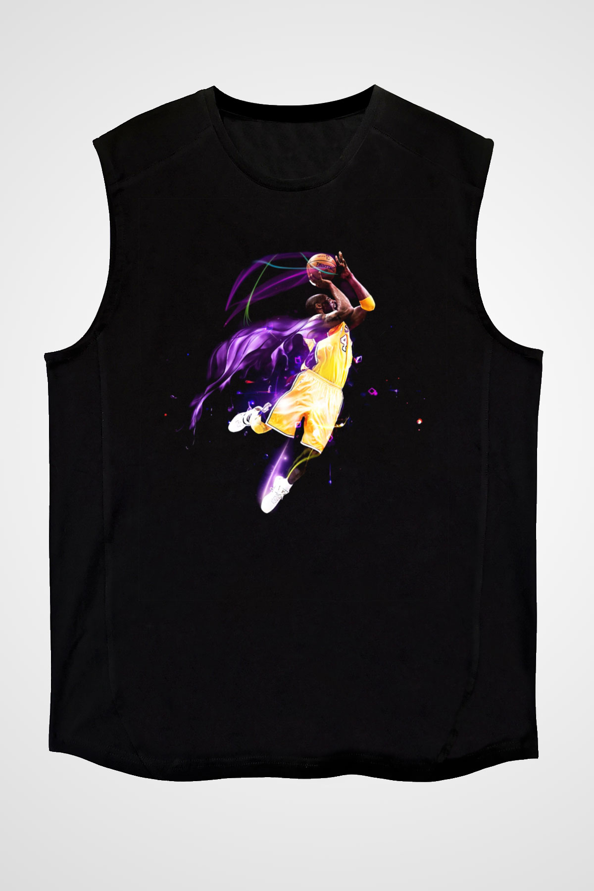 Basketbol Siyah Unisex Kolsuz Tişört