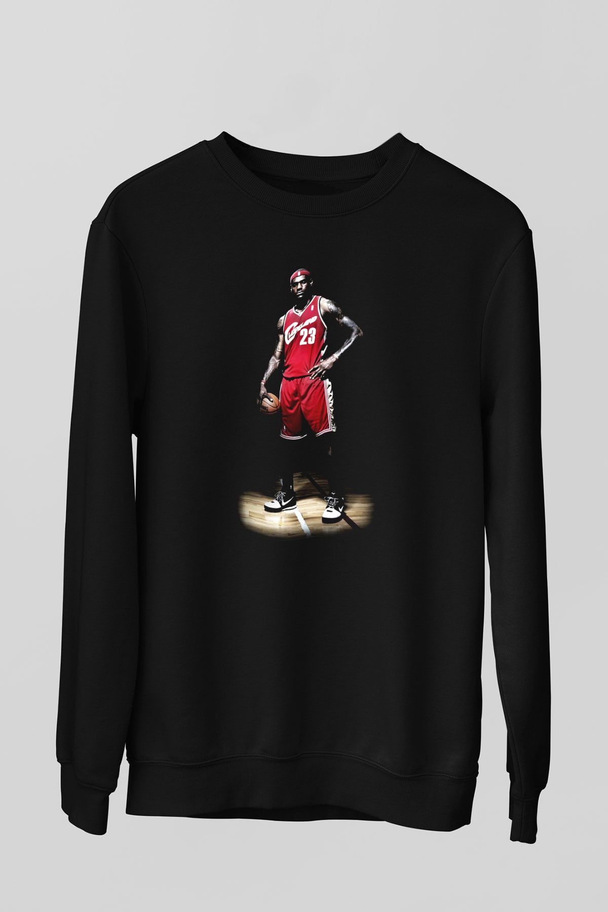 Basketbol Siyah Unisex Sweatshirt