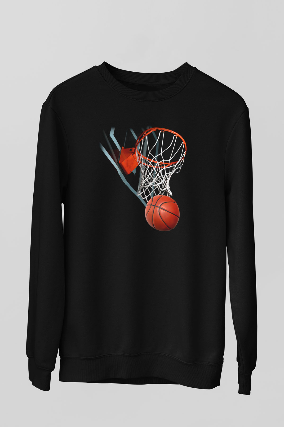 Basketbol Siyah Unisex Sweatshirt