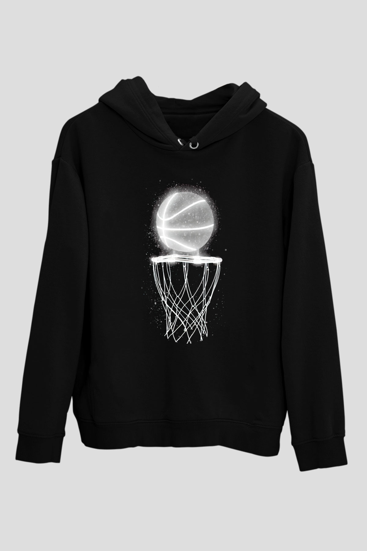 BasketbolSiyah  Unisex Hoodie