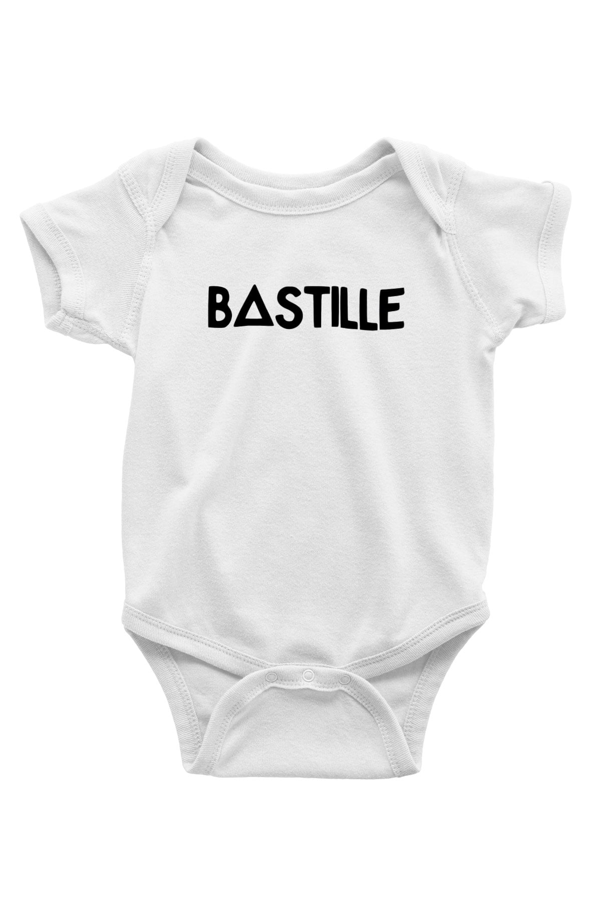 Bastille Baskılı Beyaz Unisex Bebek Body - Zıbın