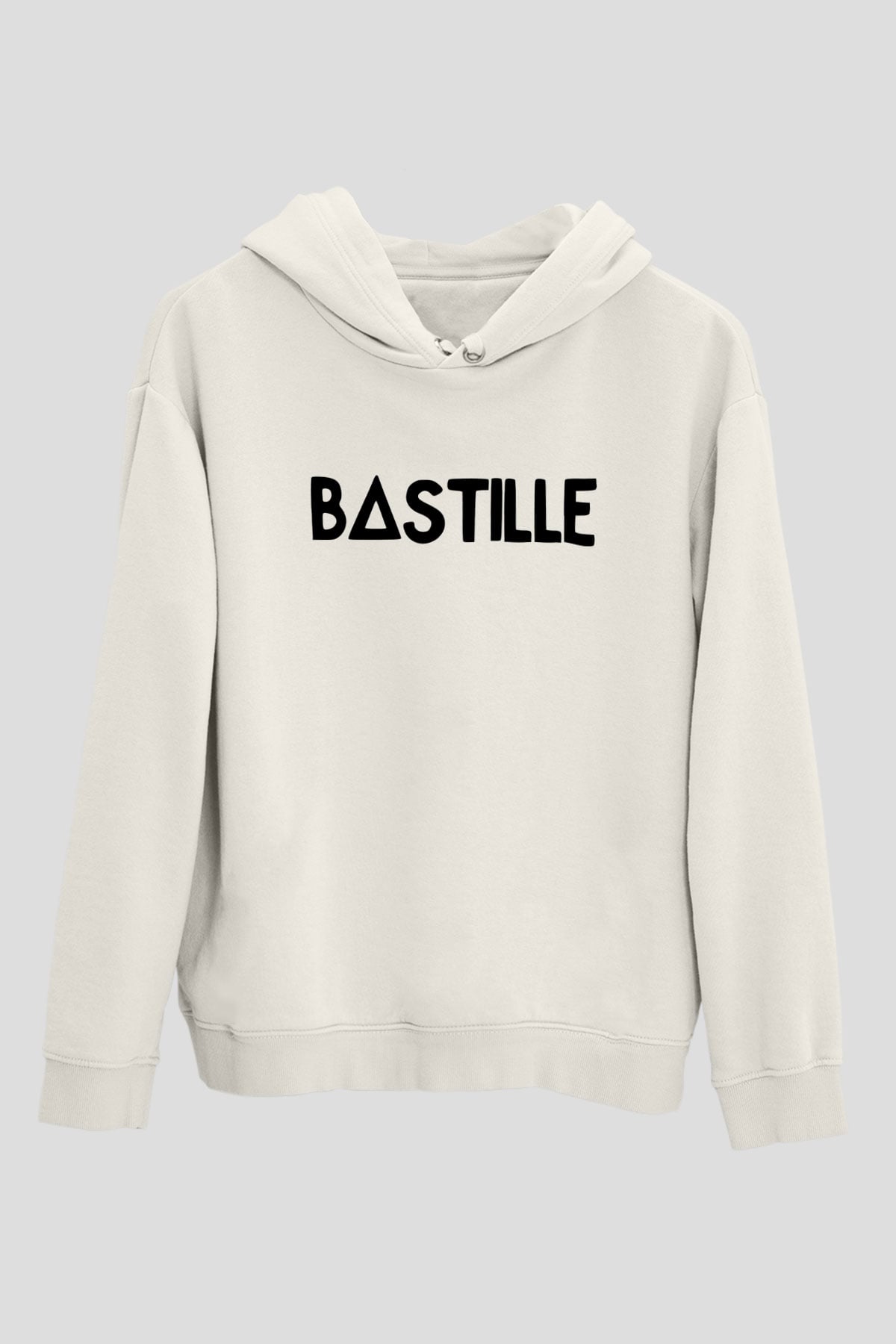 Bastille Beyaz Unisex Kapşonlu Sweatshirt