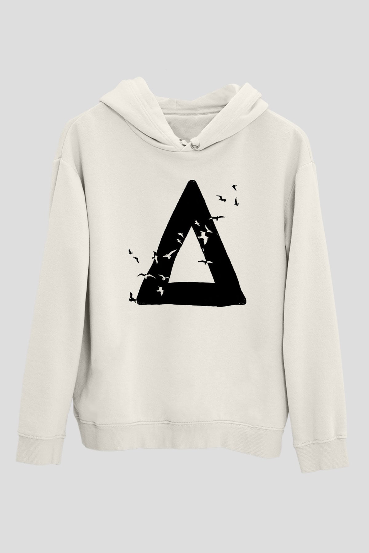 Bastille Beyaz Unisex Kapşonlu Sweatshirt
