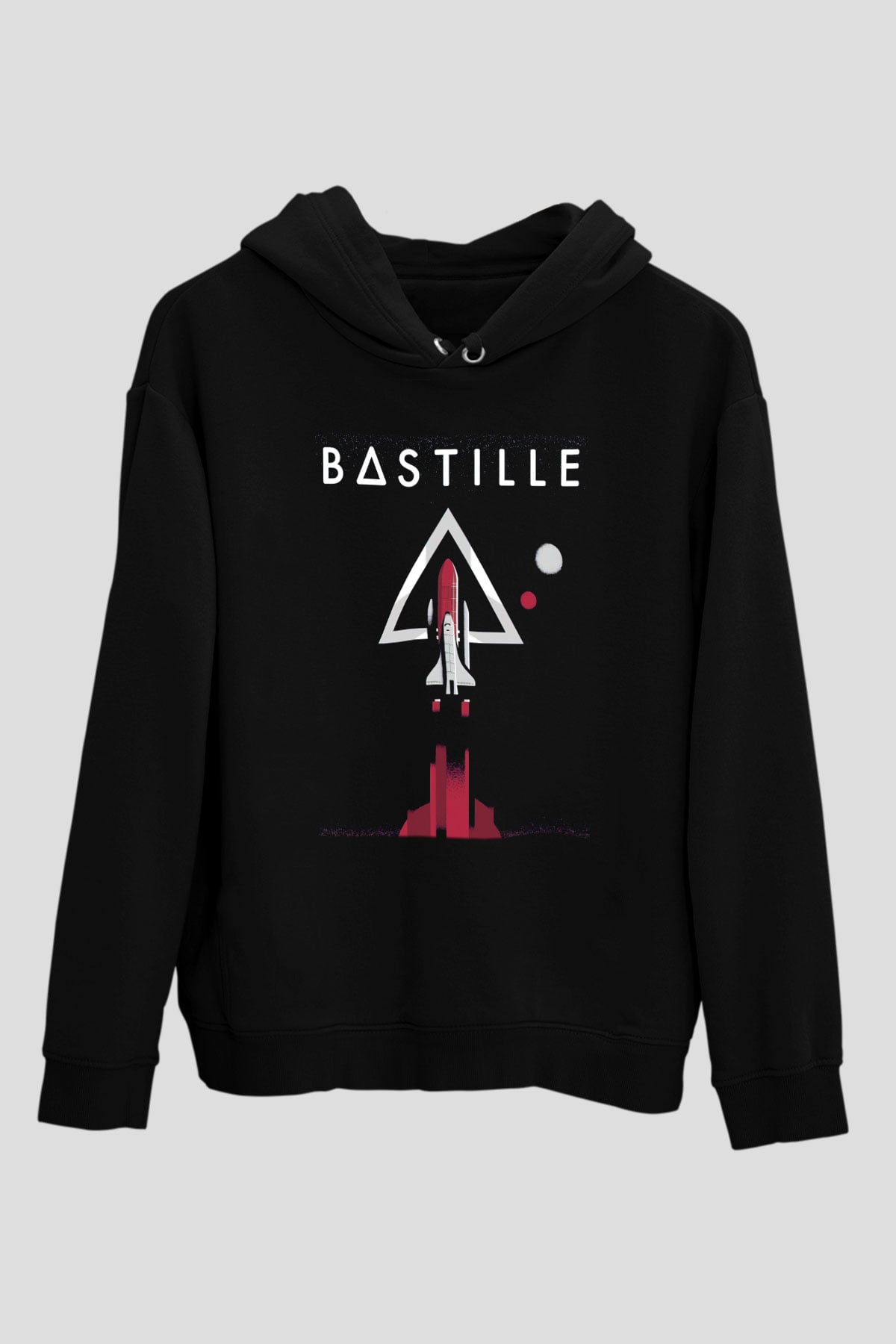 Bastille Siyah Unisex Kapüşonlu Sweatshirt