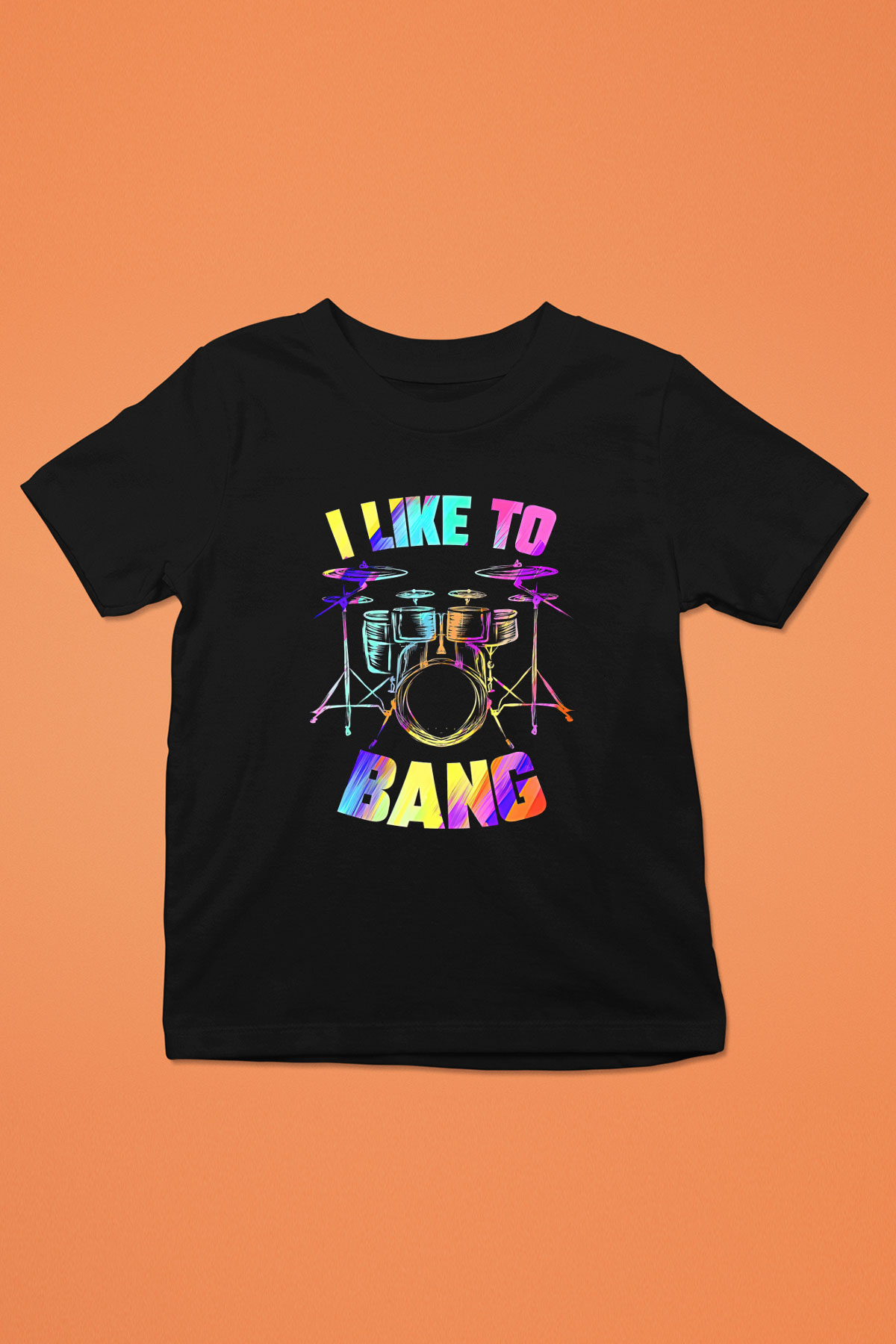 Bateri Baskılı Unisex Siyah Çocuk Tişört - Tshirt