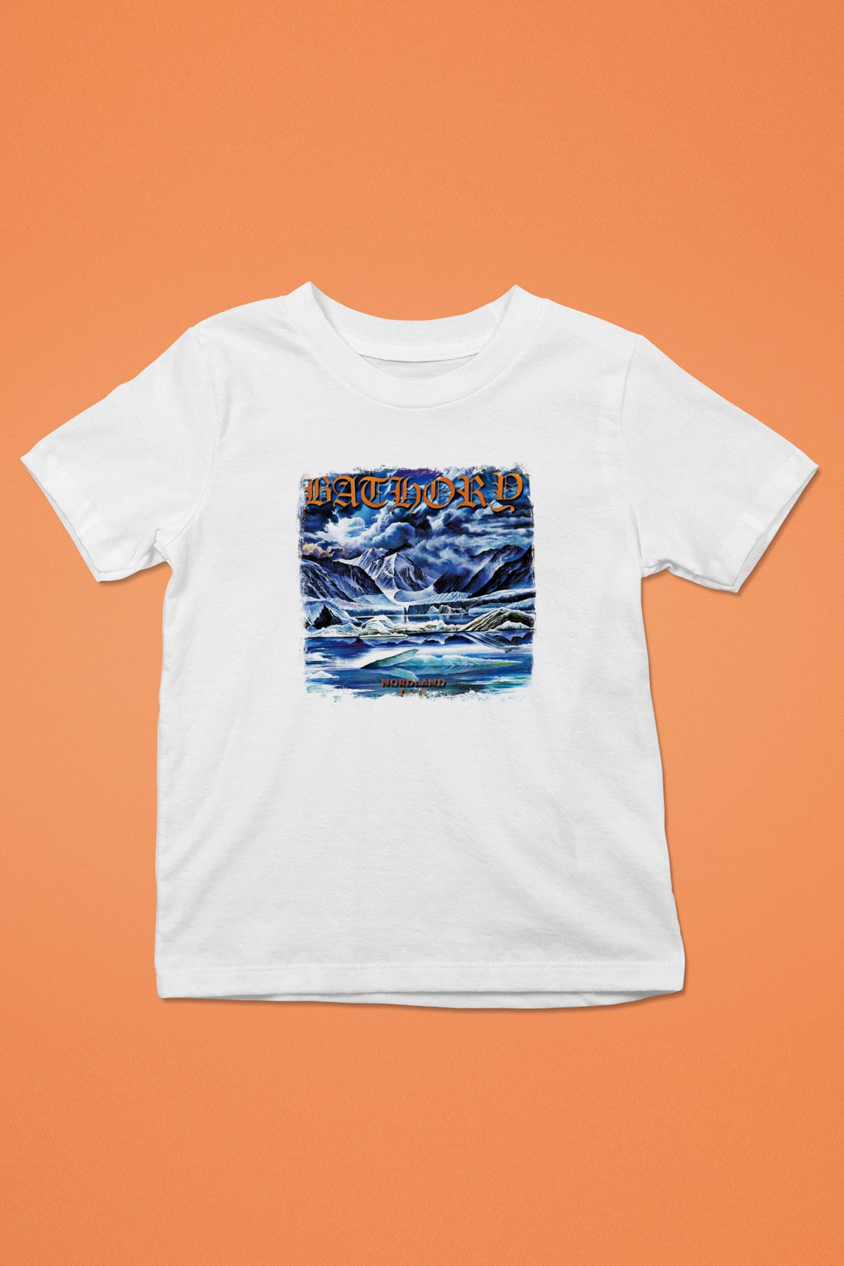 Bathory Baskılı Unisex Beyaz Çocuk Tişört