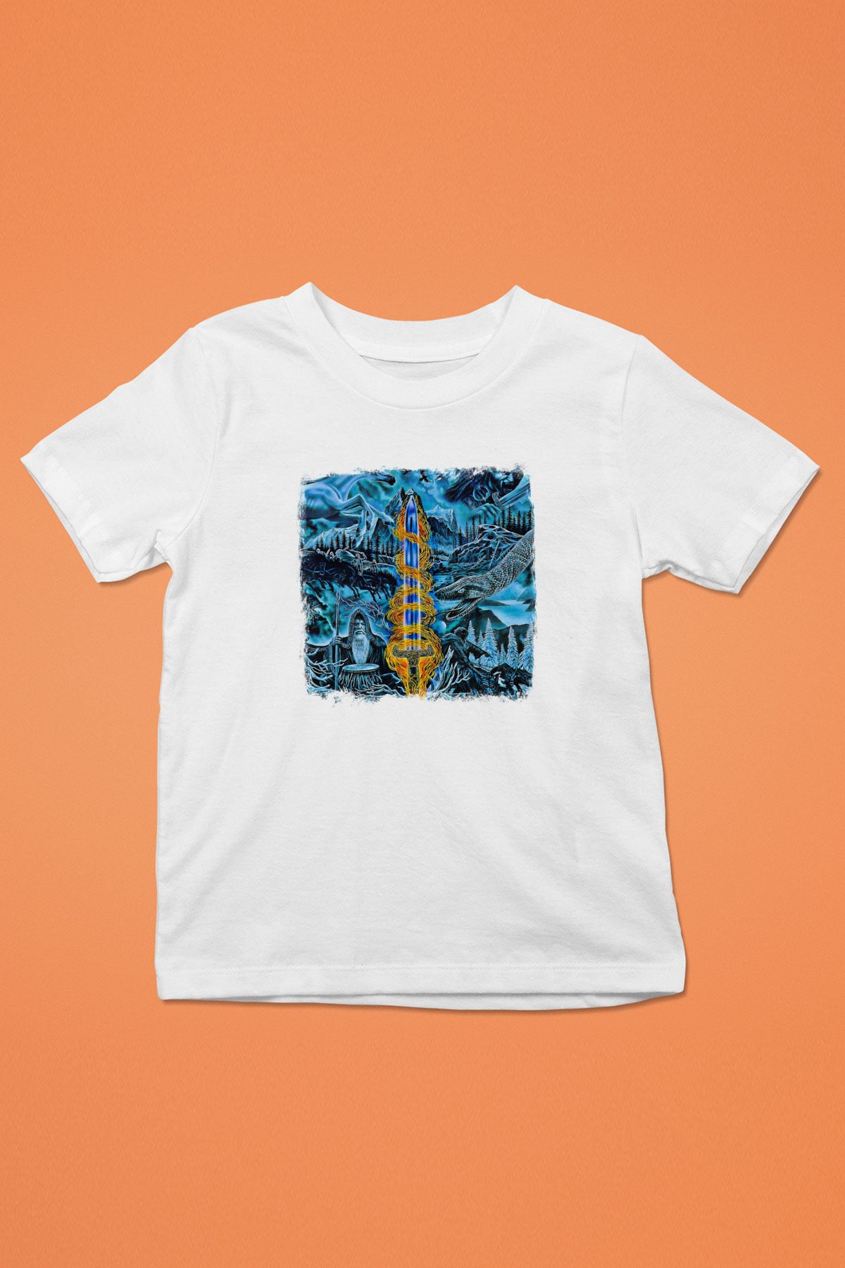 Bathory Baskılı Unisex Beyaz Çocuk Tişört