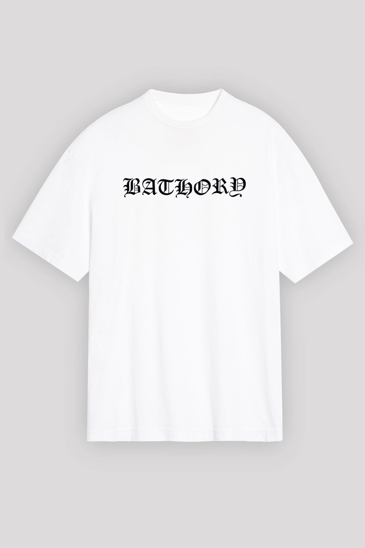 Bathory Beyaz Unisex Tişört T-Shirt - TişörtFabrikası