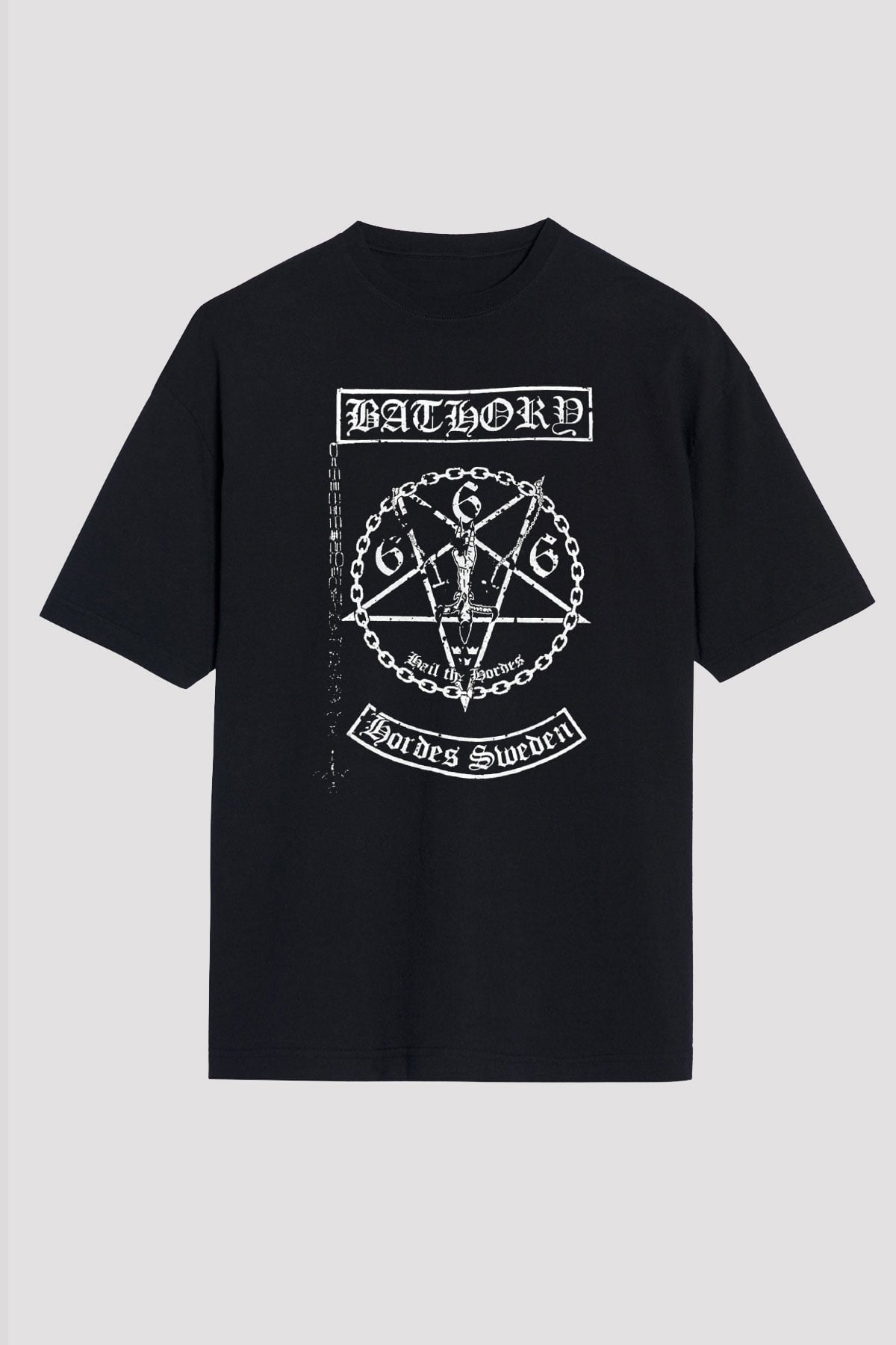 Bathory Siyah Unisex Oversize Tişört T-Shirt