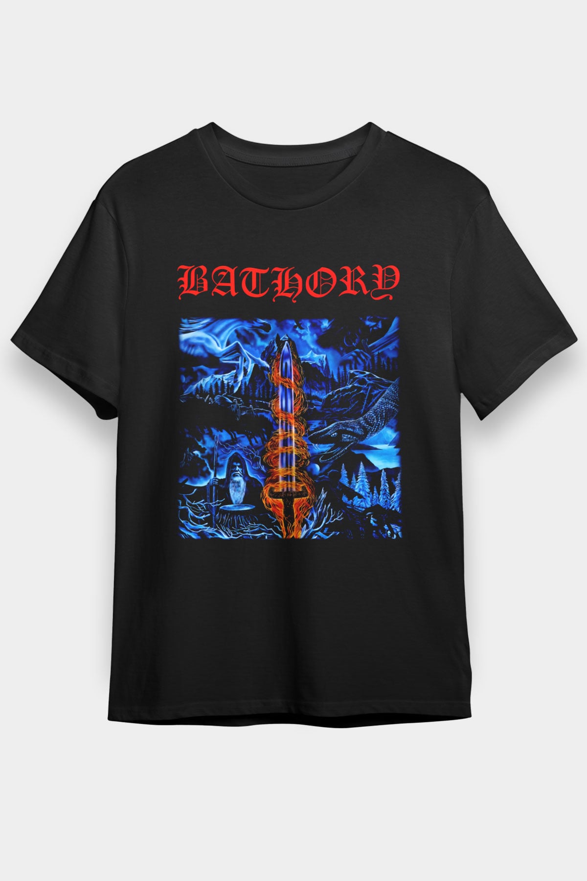 Bathory Siyah Unisex Tişört T-Shirt - TişörtFabrikası