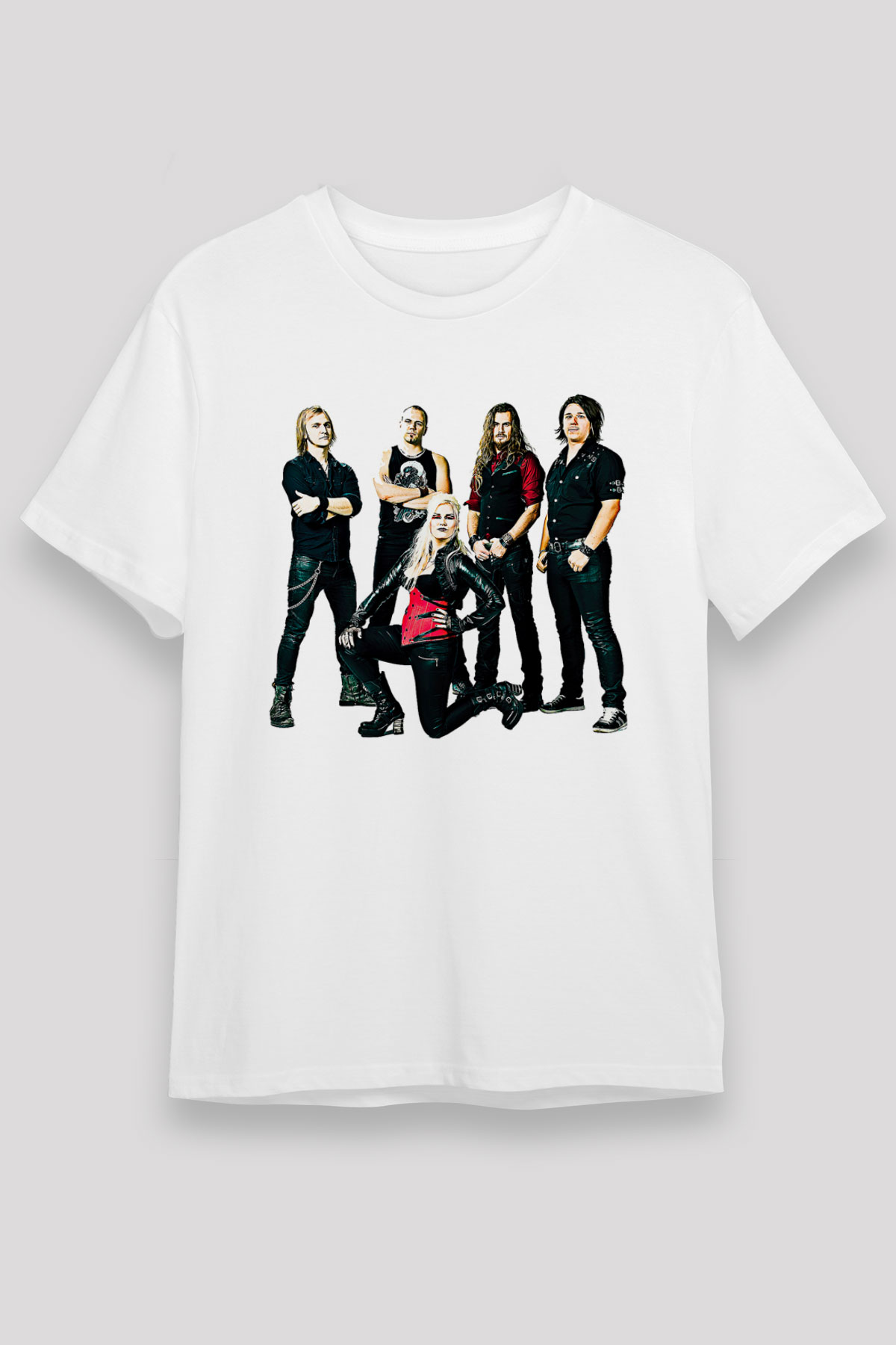 Battle Beast Baskılı Unisex Beyaz Tişört - Tshirt