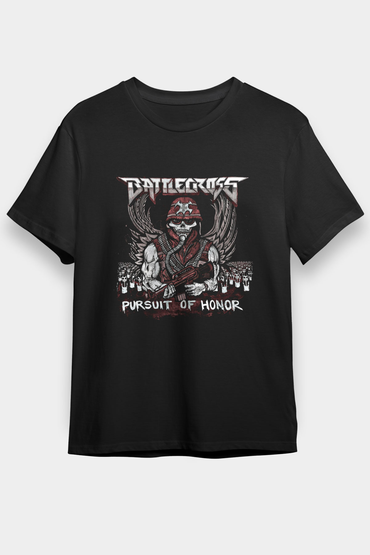 Battlecross Baskılı Unisex Siyah Tişört