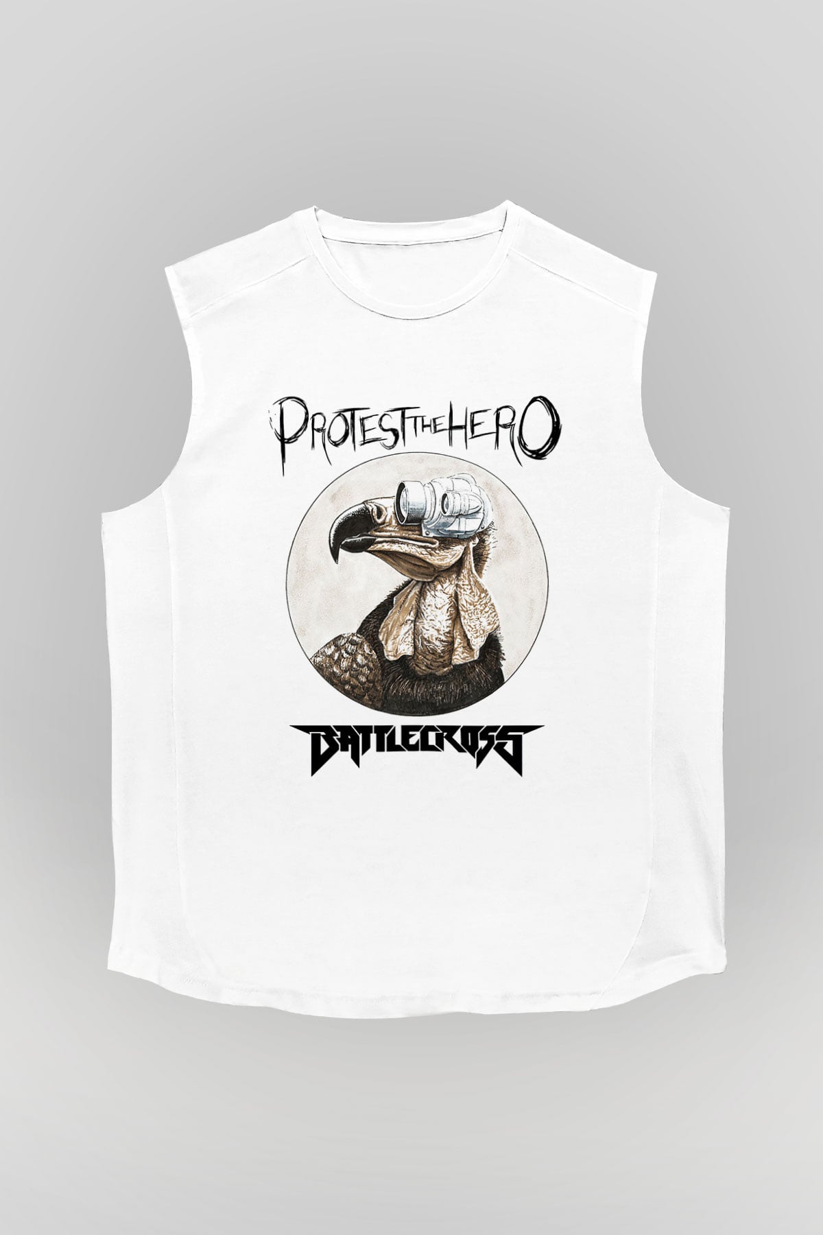 Battlecross Beyaz Unisex Kolsuz Tişört