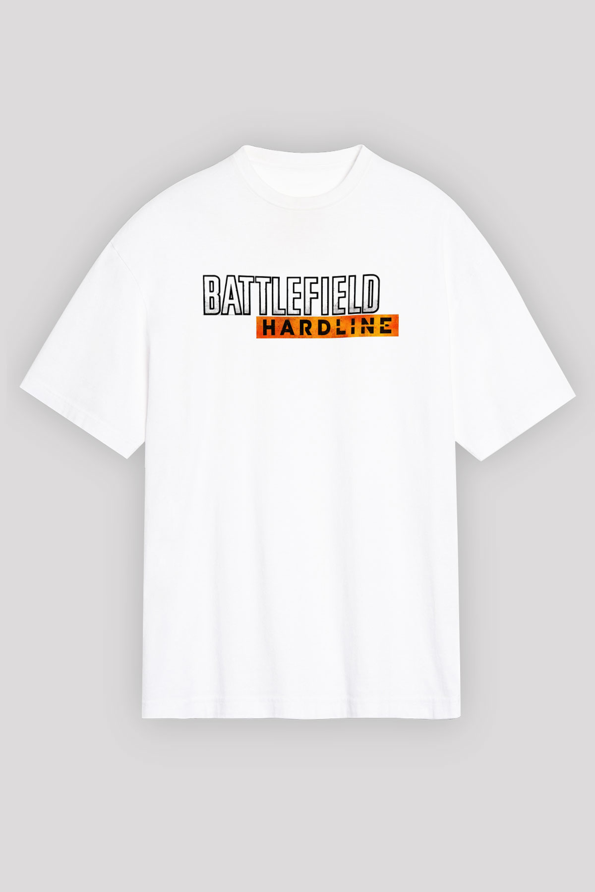 Battlefield Beyaz Unisex Oversize Tişört T-Shirt