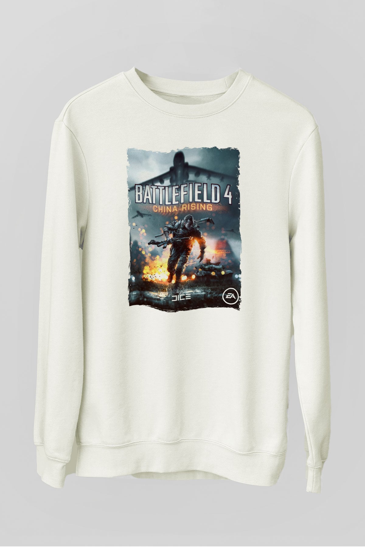Battlefield Beyaz Unisex Sweatshirt