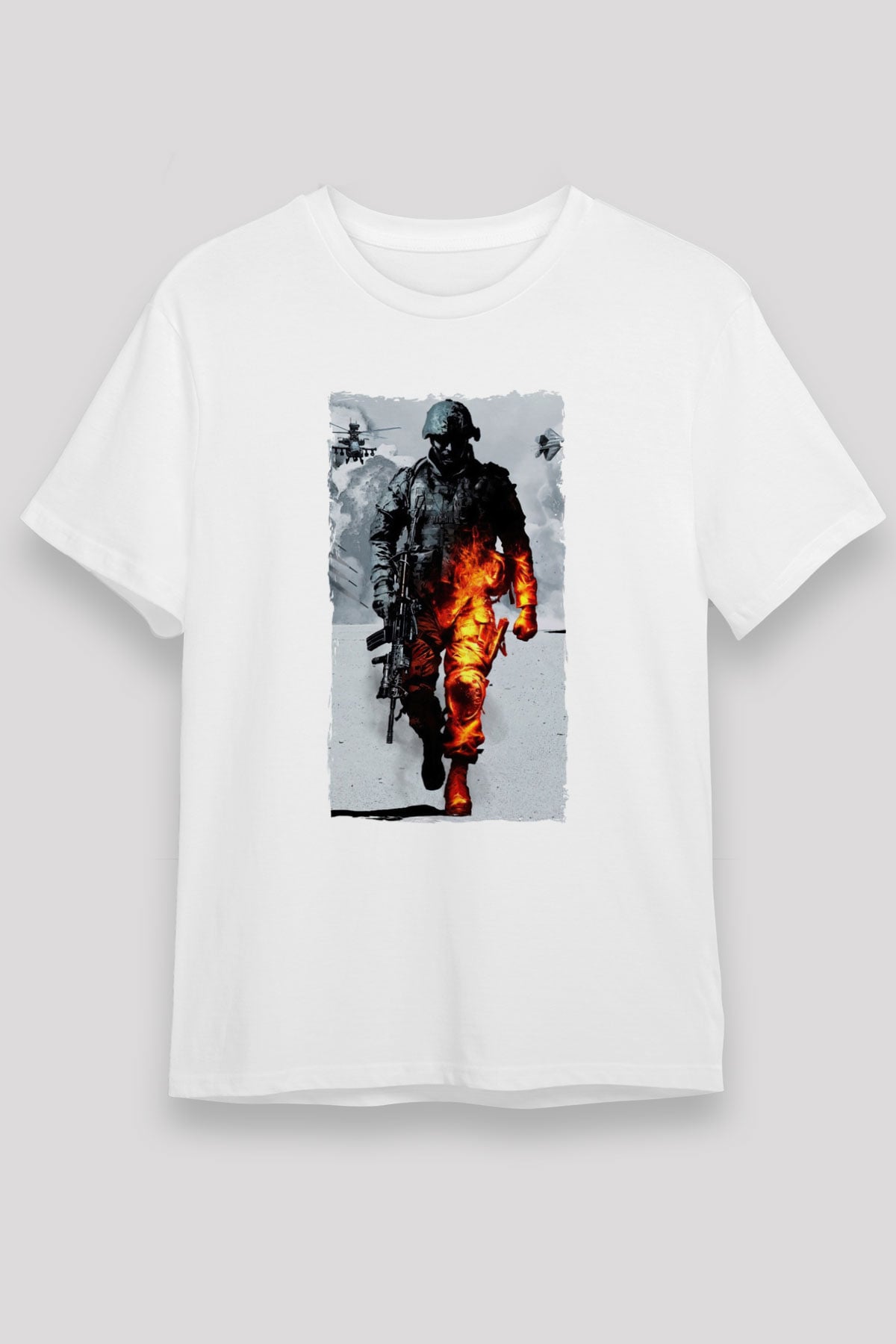 Battlefield Beyaz Unisex Tişört T-Shirt