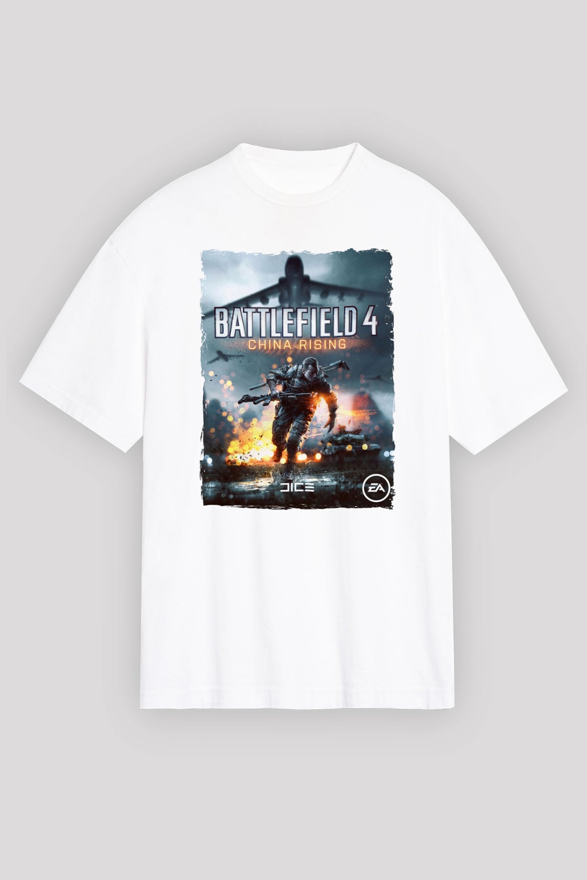 Battlefield Beyaz Unisex Tişört T-Shirt
