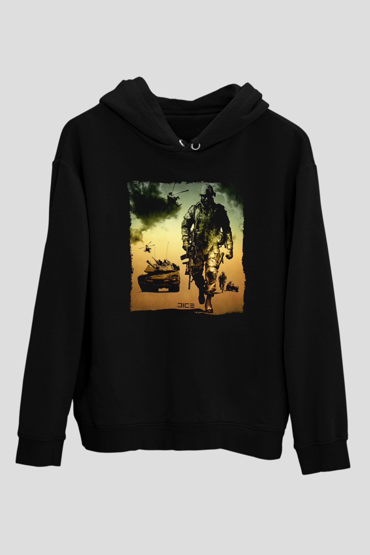 Battlefield Siyah Unisex Hoodie