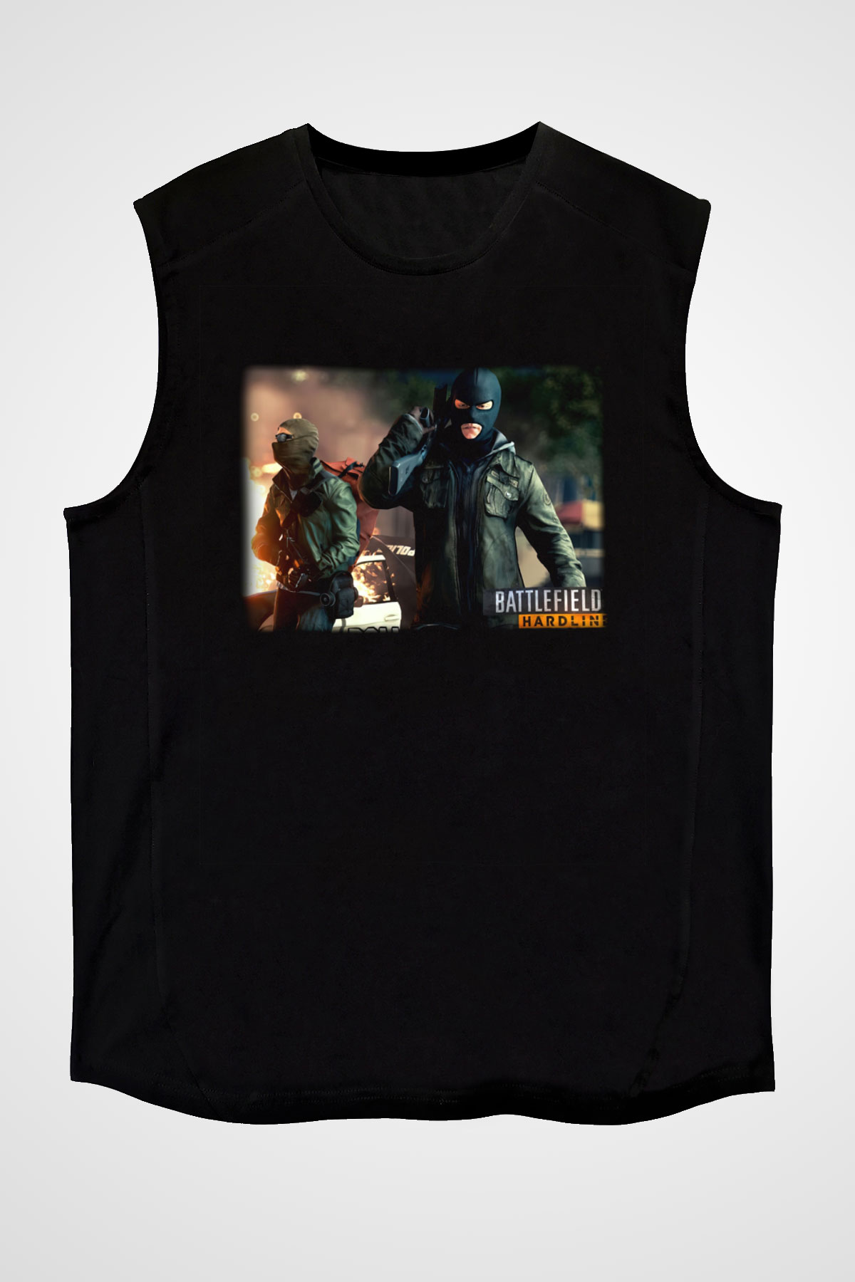 Battlefield Siyah Unisex Kolsuz Tişört
