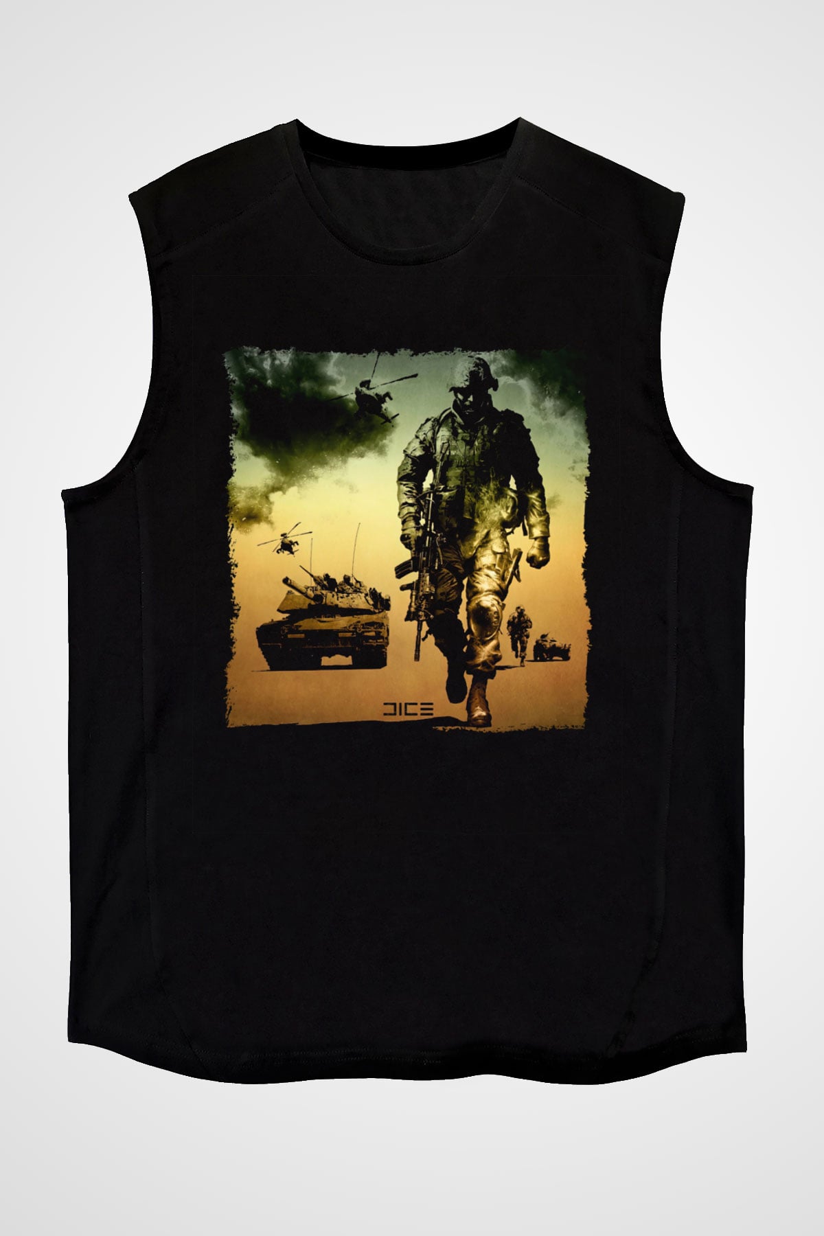 Battlefield Siyah Unisex Kolsuz Tişört