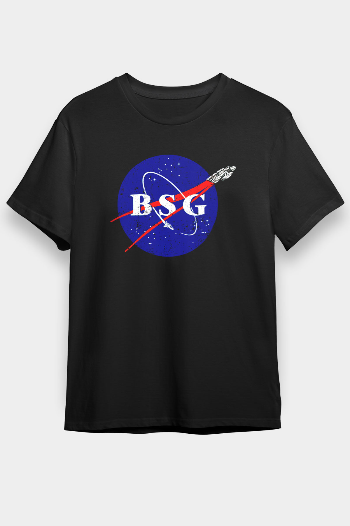 Battlestar Galactica Siyah Unisex Graphic Tee - STREETWEAR