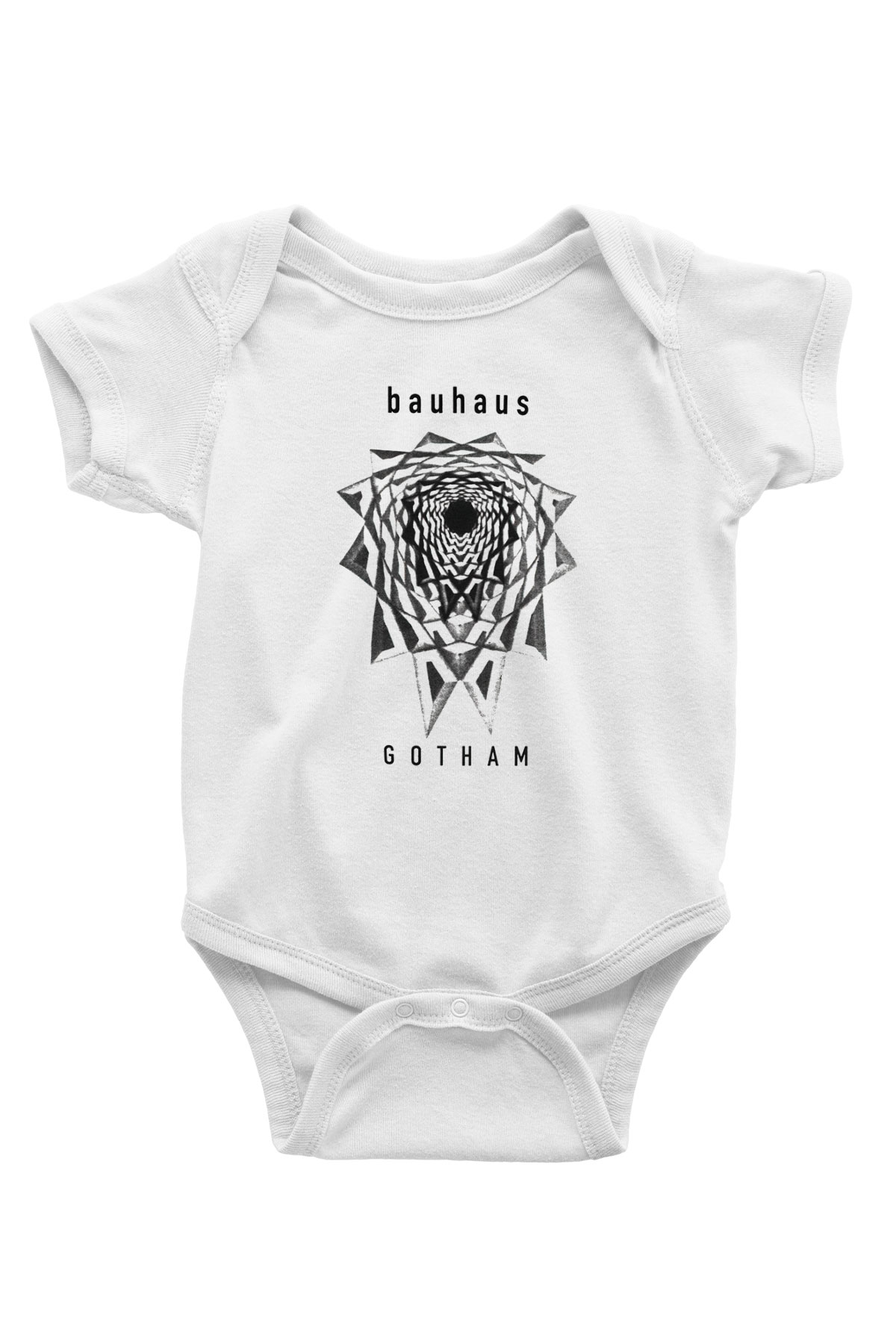 Bauhaus Baskılı Beyaz Unisex Bebek Body - Zıbın