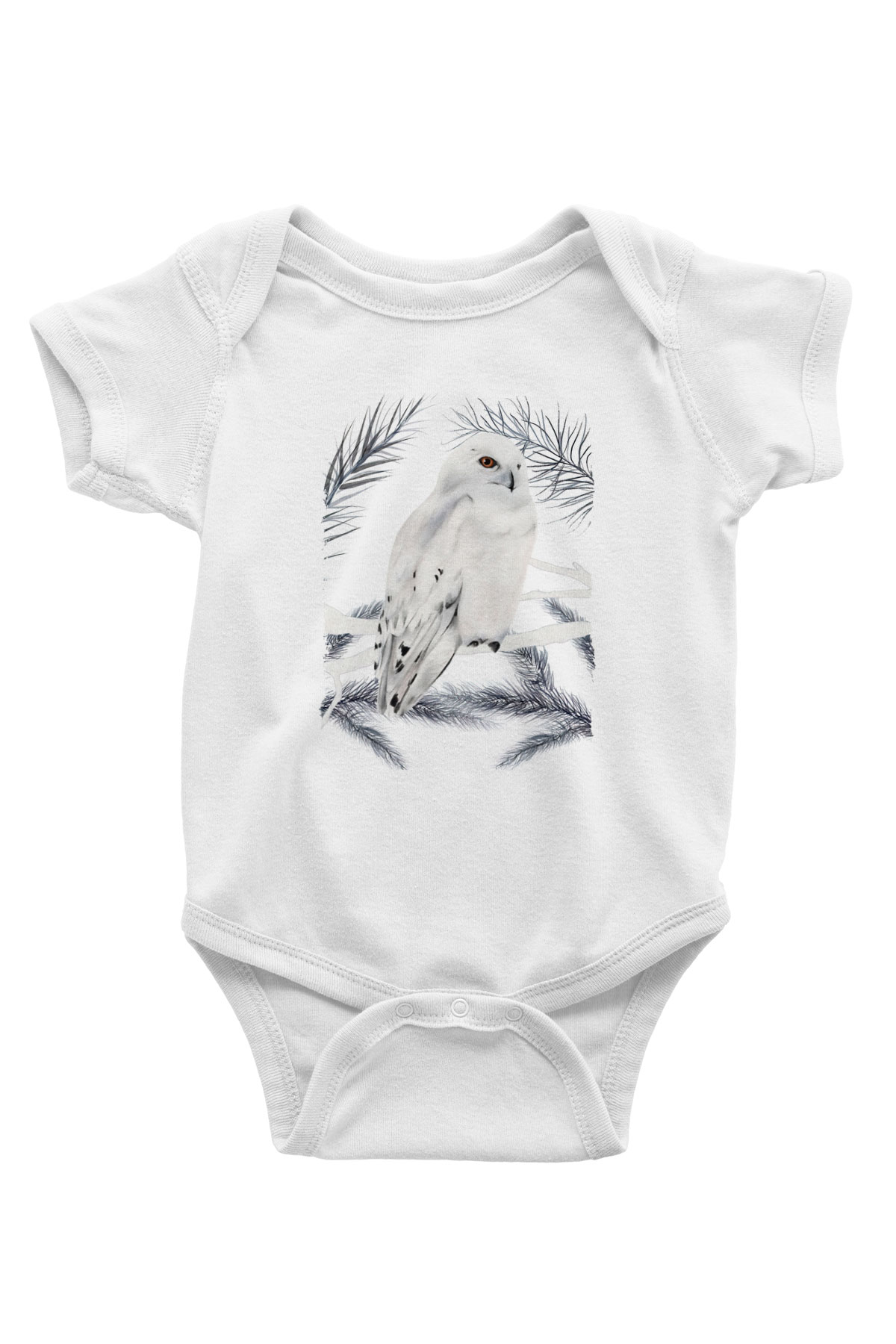 Baykuş Beyaz Bebek Body - Zıbın