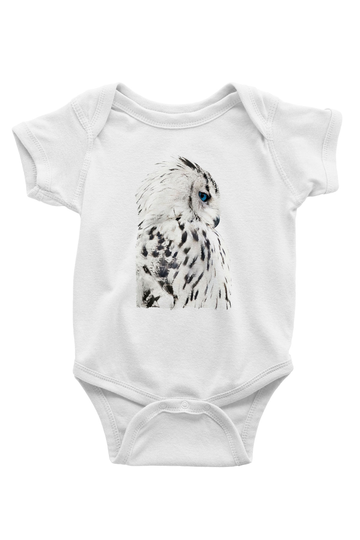Baykuş Beyaz Bebek Body - Zıbın