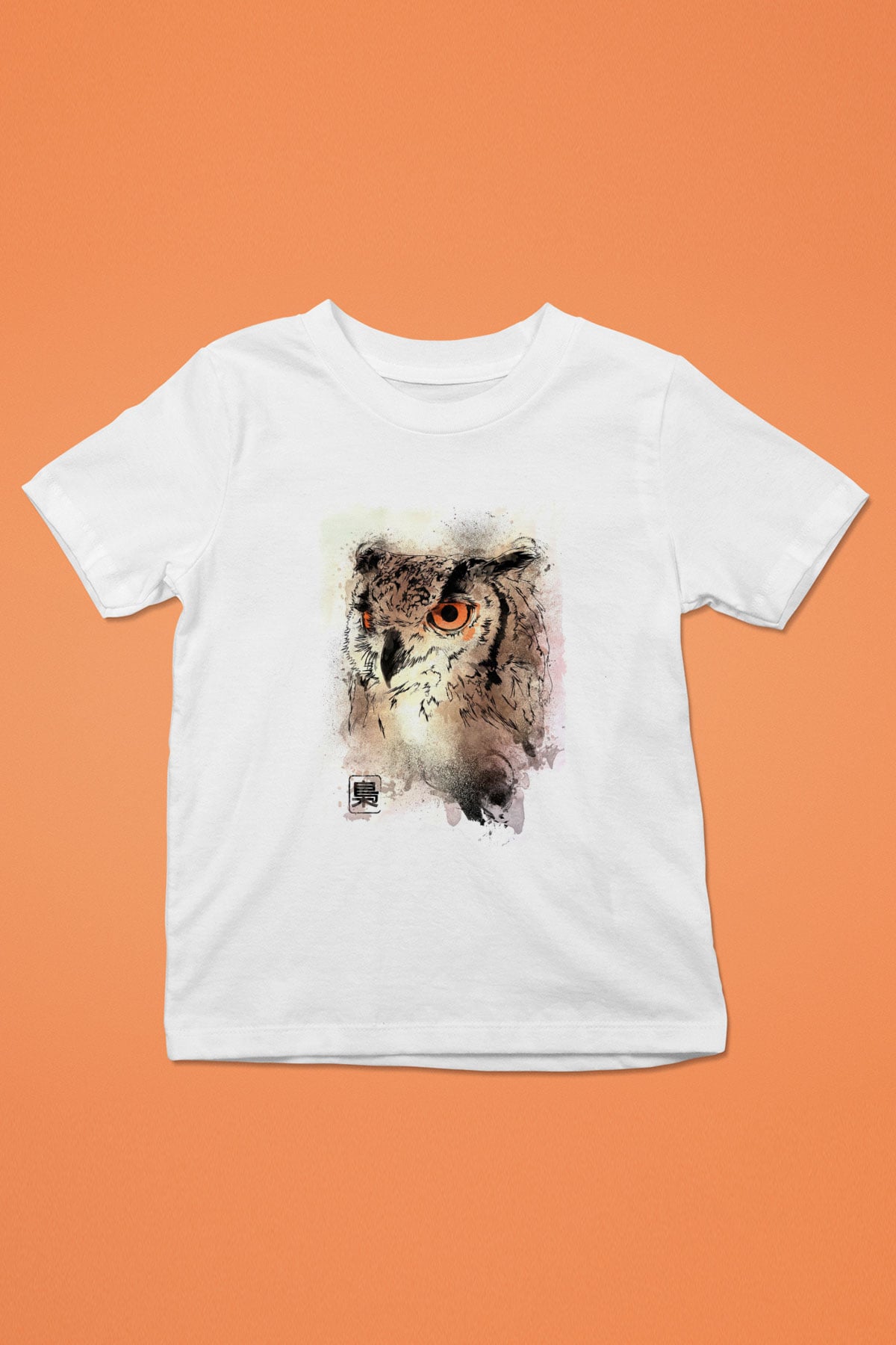 Baykuş Beyaz Unisex Çocuk Tişört