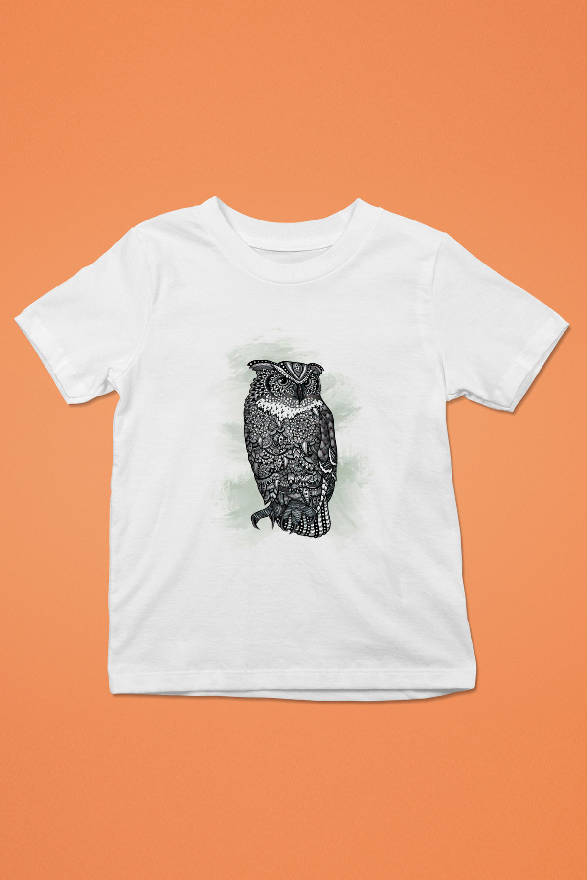 Baykuş Beyaz Unisex Çocuk Tişört