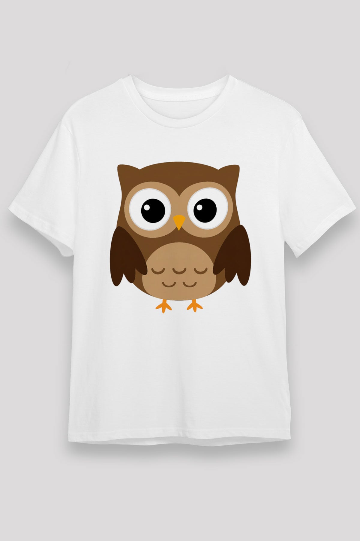 Baykuş Beyaz Unisex Tişört T-Shirt - TişörtFabrikası