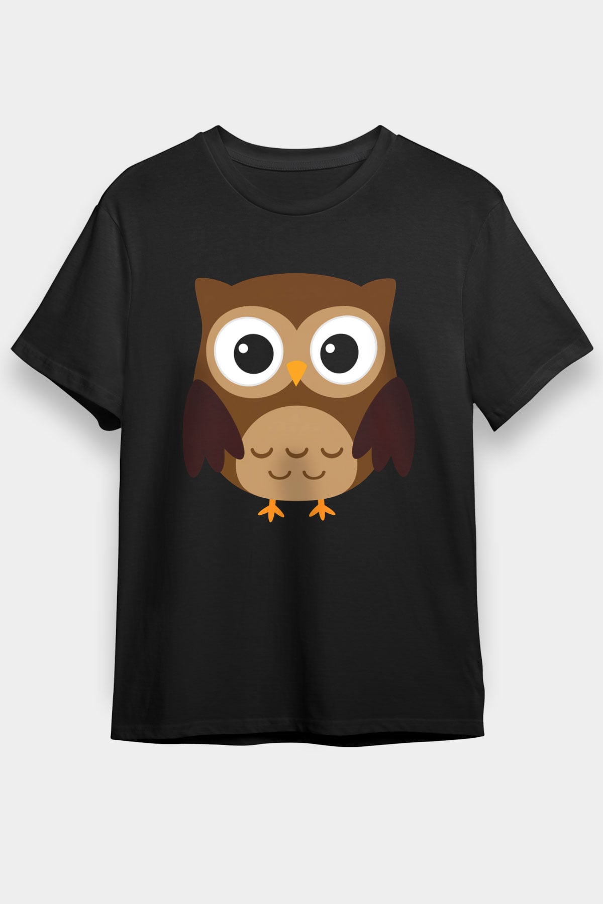 Baykuş Siyah Unisex Tişört T-Shirt - TişörtFabrikası