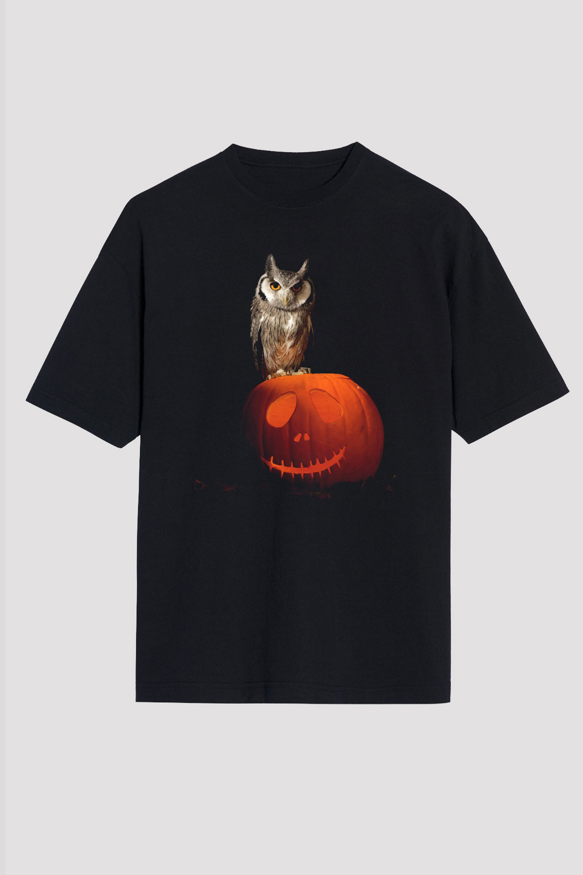 Baykuş Siyah Unisex Tişört T-Shirt - TişörtFabrikası