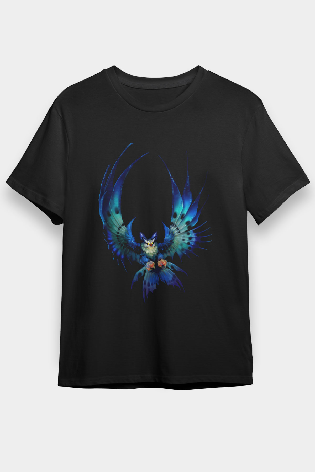 Baykuş Siyah Unisex Tişört T-Shirt - TişörtFabrikası