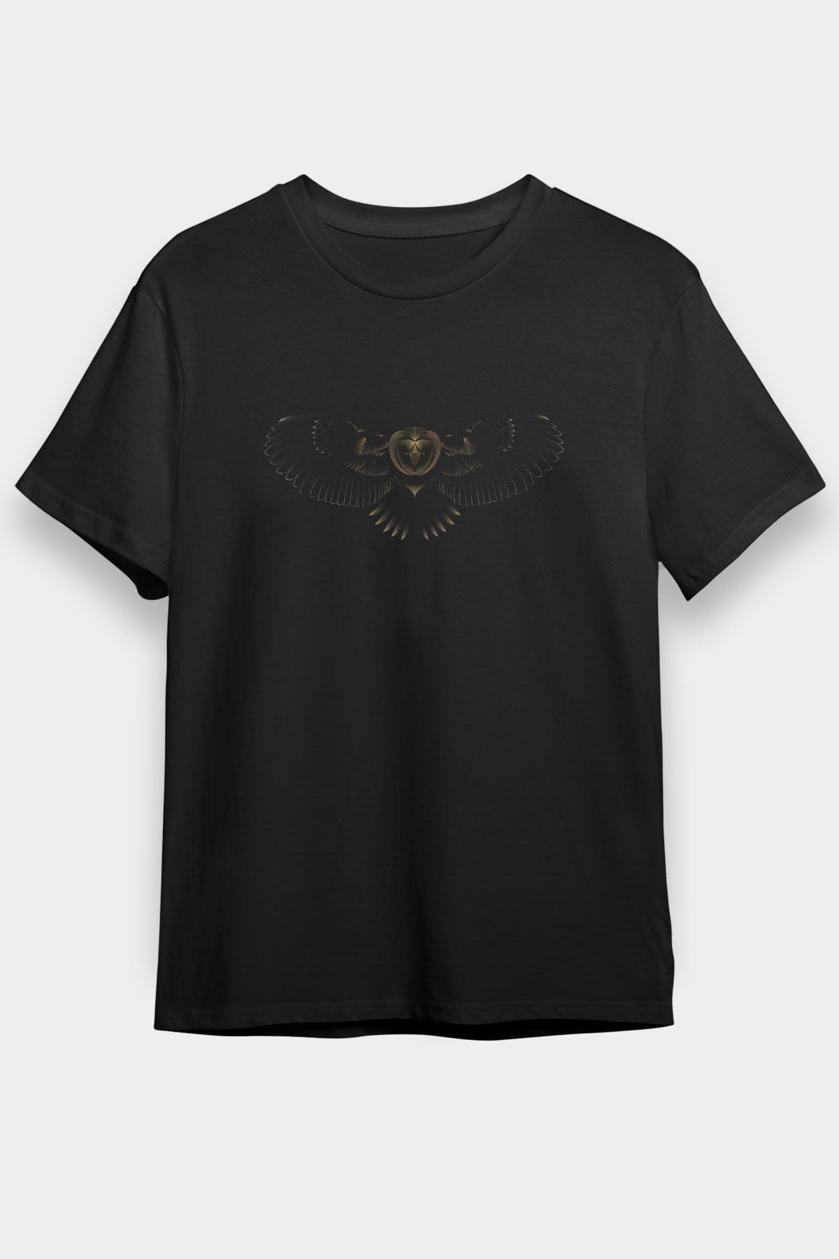 Baykuş Siyah Unisex Tişört T-Shirt - TişörtFabrikası