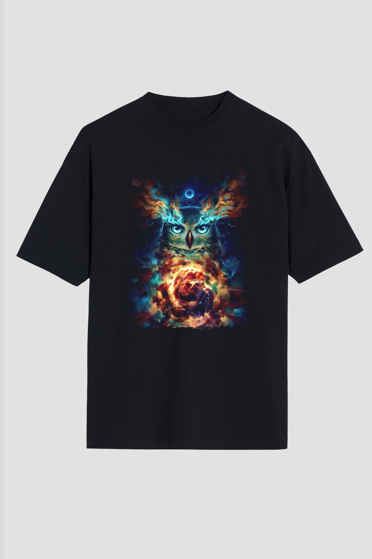 Baykuş Siyah Unisex Tişört T-Shirt - TişörtFabrikası