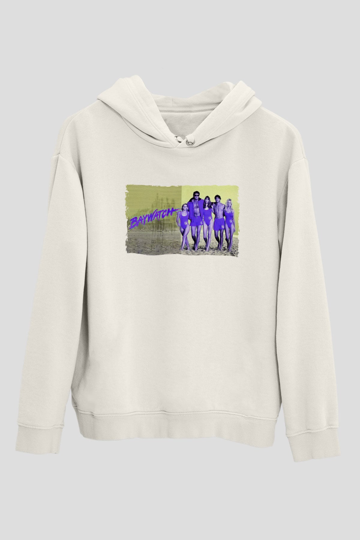 Baywatch Beyaz Unisex Hoodie