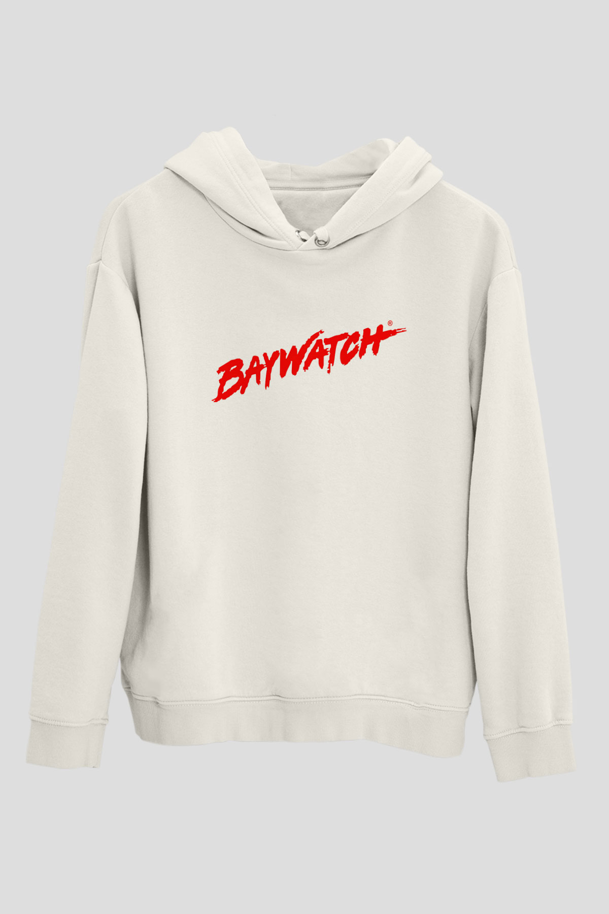 Baywatch Beyaz Unisex Kapşonlu Sweatshirt