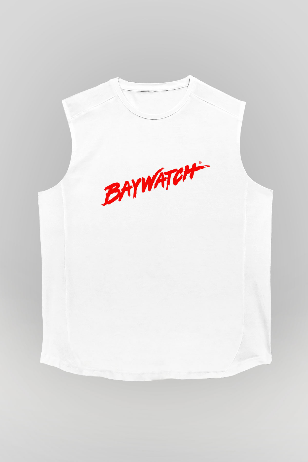 Baywatch Beyaz Unisex Kolsuz Tişört
