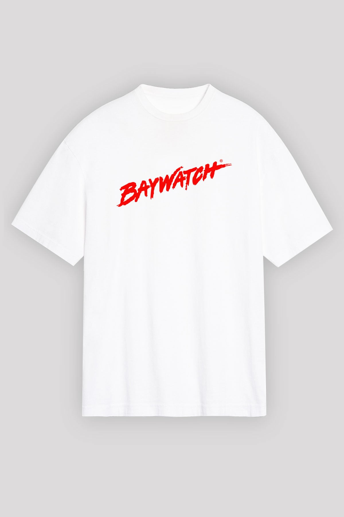 Baywatch Beyaz Unisex Oversize Tişört T-Shirt