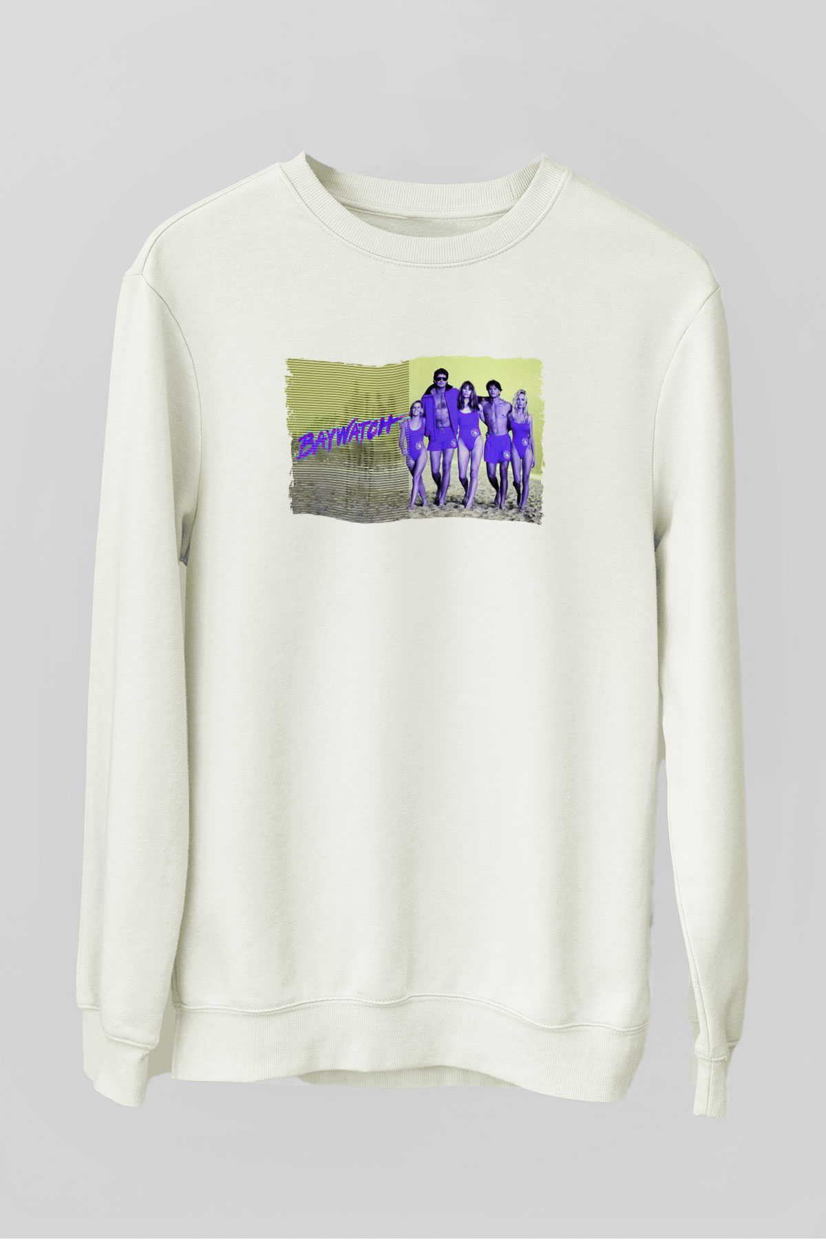 Baywatch Beyaz Unisex Sweatshirt