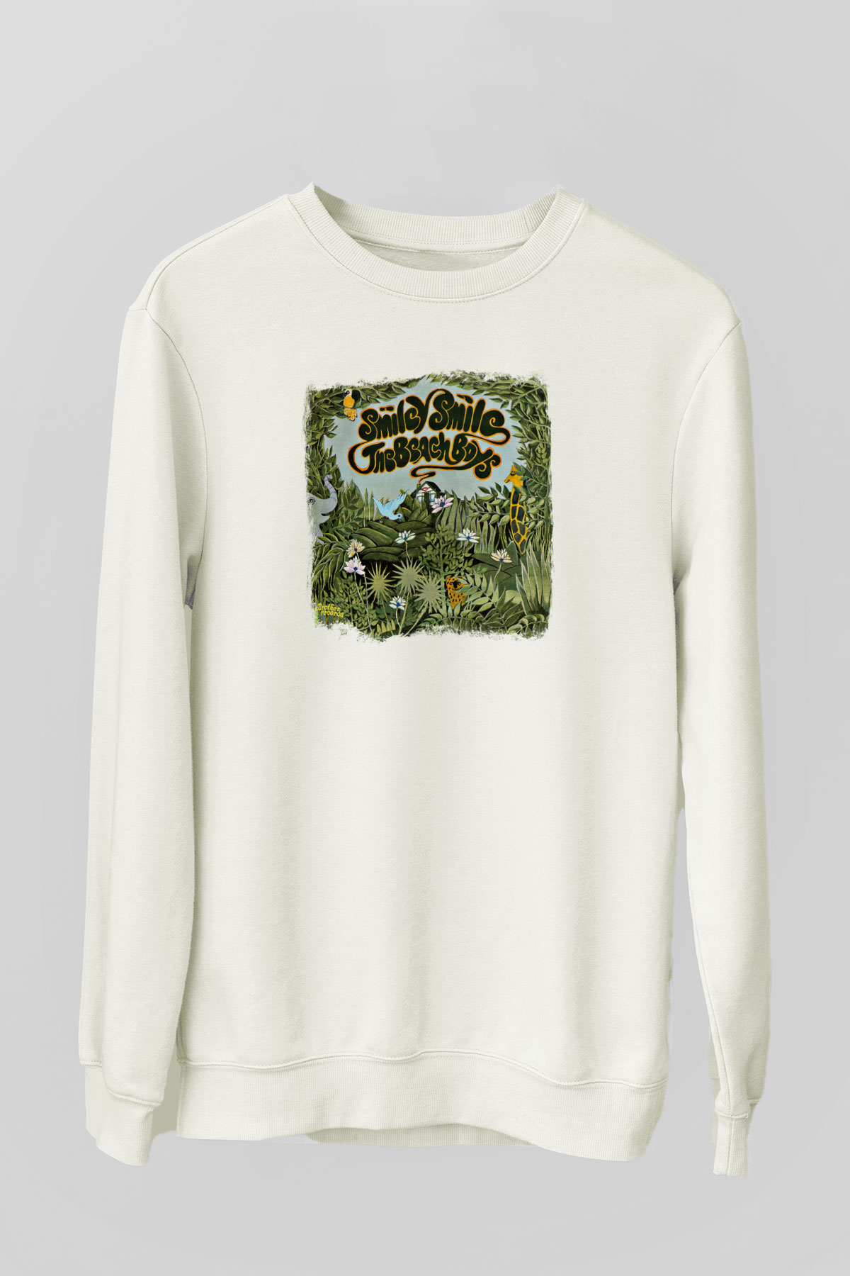 Beach Boys Baskılı Unisex Beyaz Sweatshirt