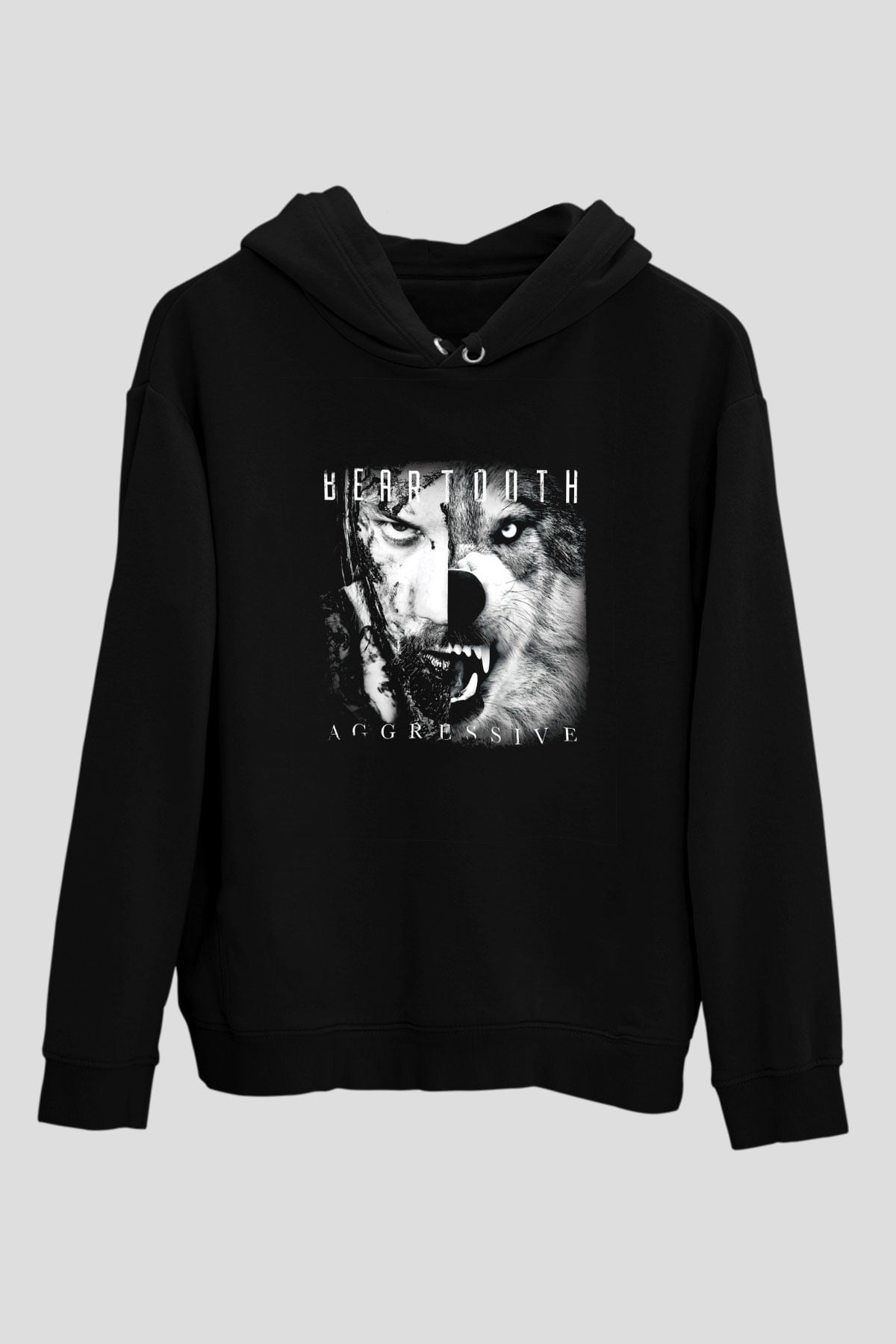 Beartooth Baskılı Unisex Siyah Hoodie