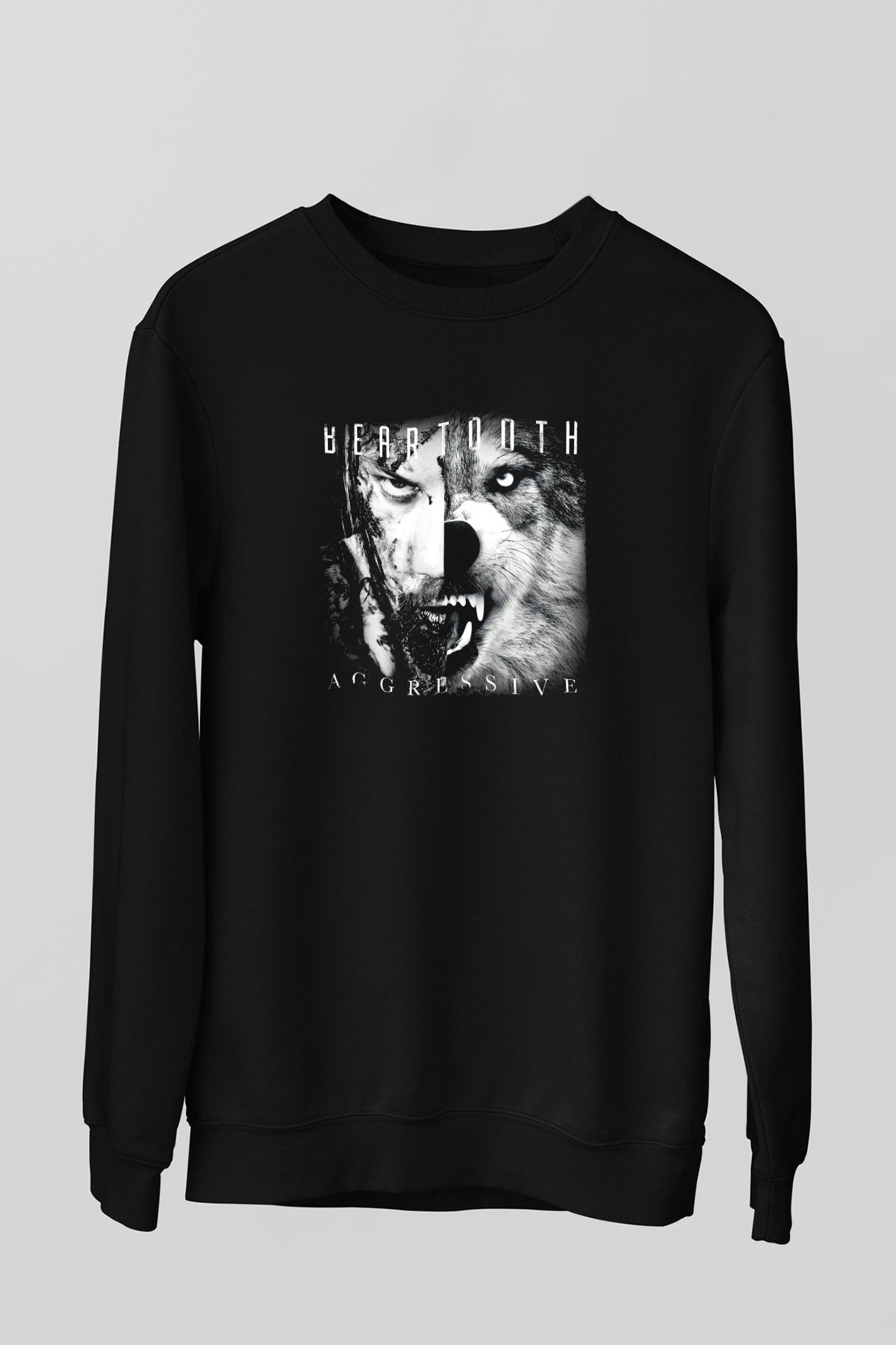 Beartooth Baskılı Unisex Siyah Sweatshirt