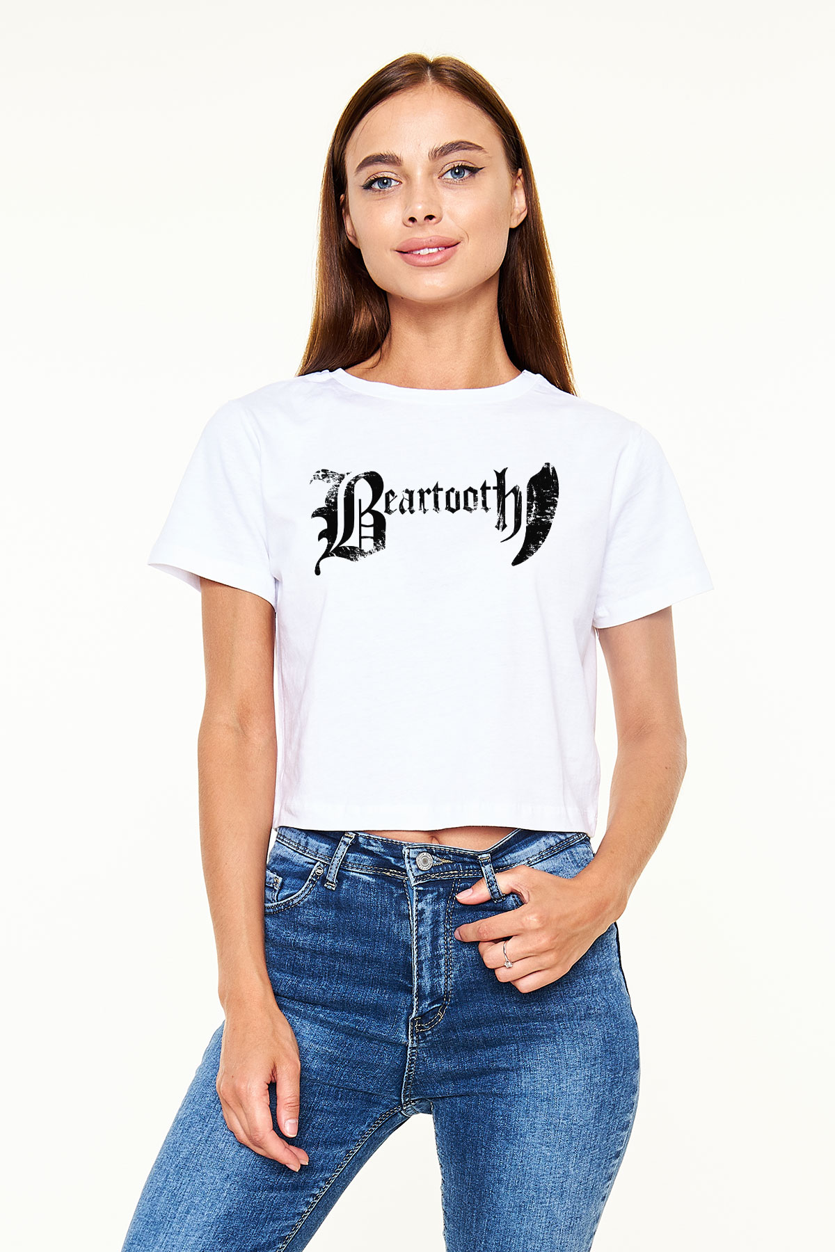 Beartooth Beyaz Croptop Tişört