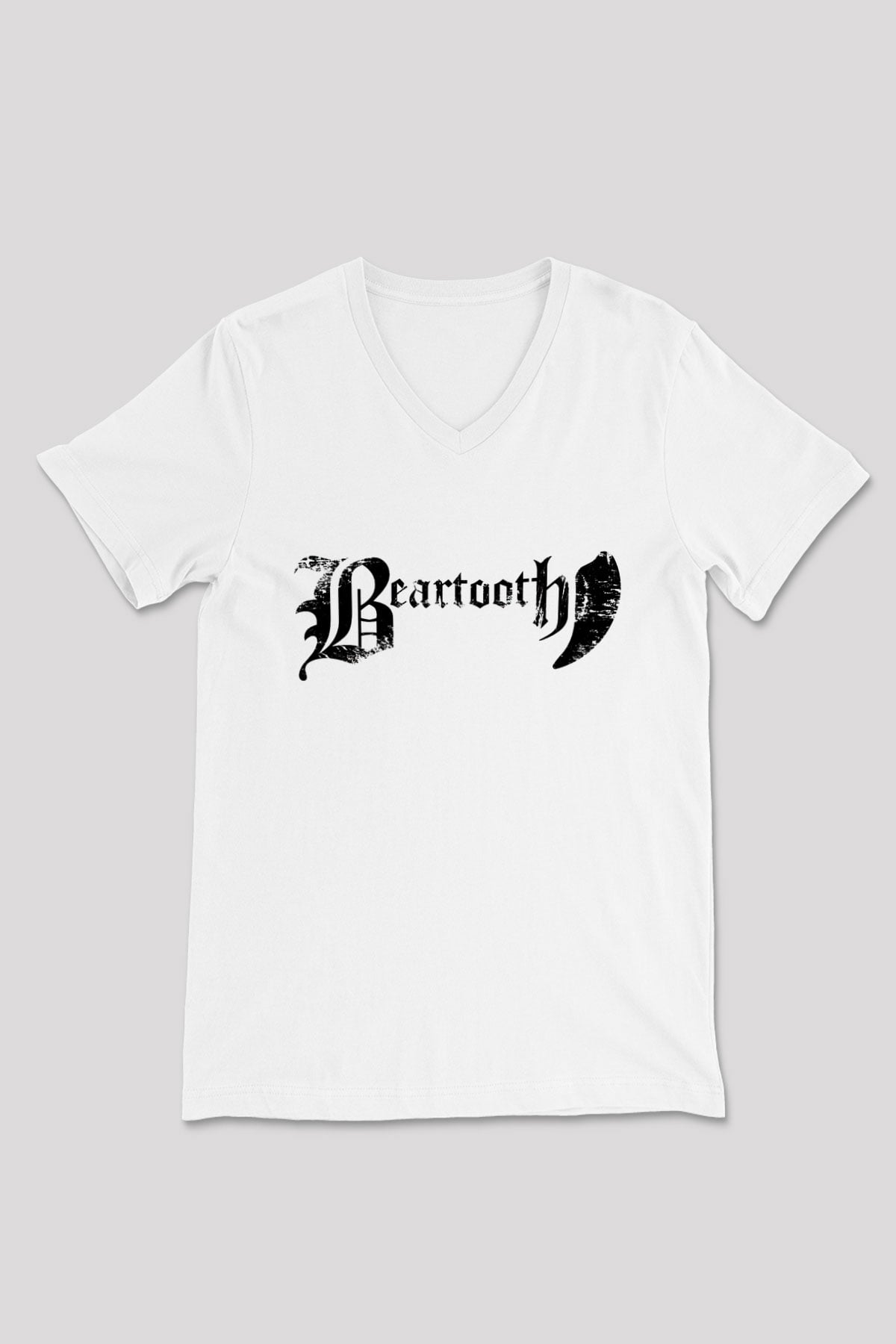 Beartooth Beyaz Unisex V Yaka Tişört T-Shirt