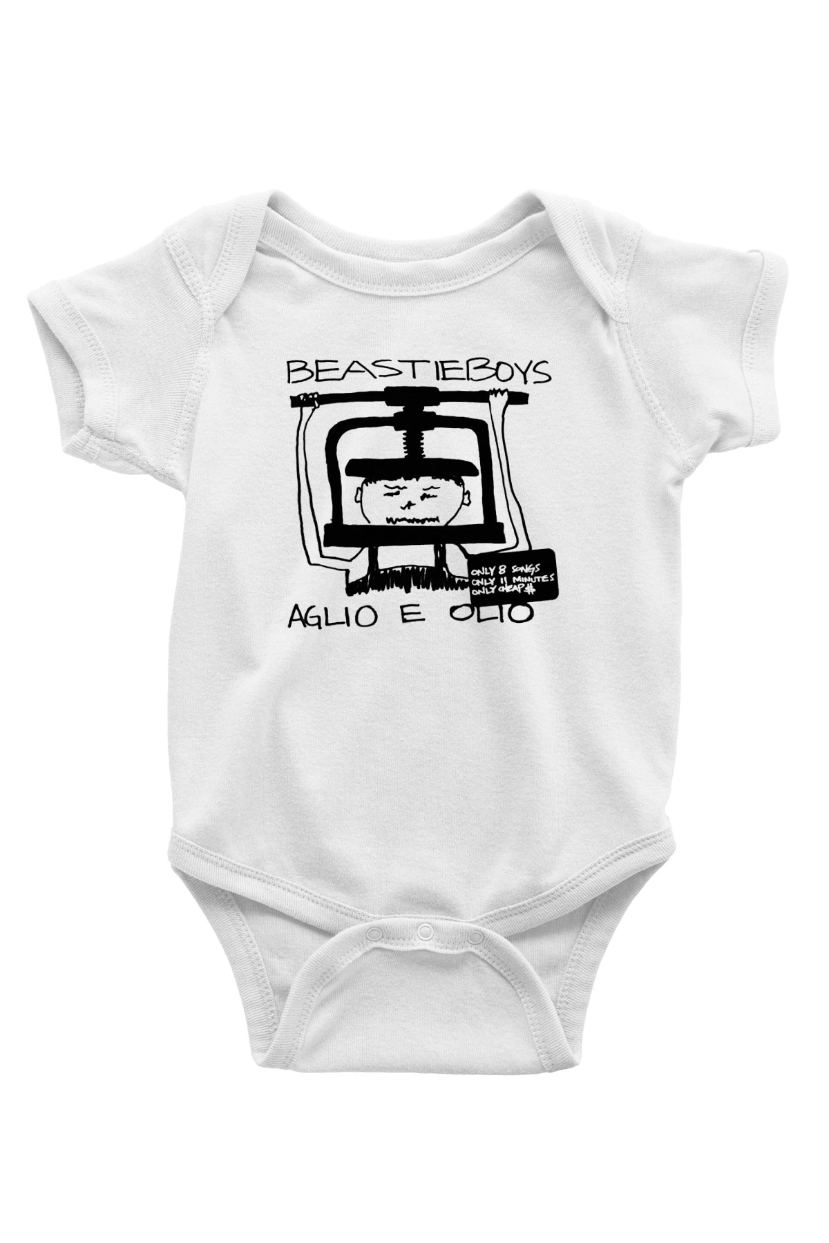 Beastie Boys Baskılı Beyaz Unisex Bebek Body - Zıbın