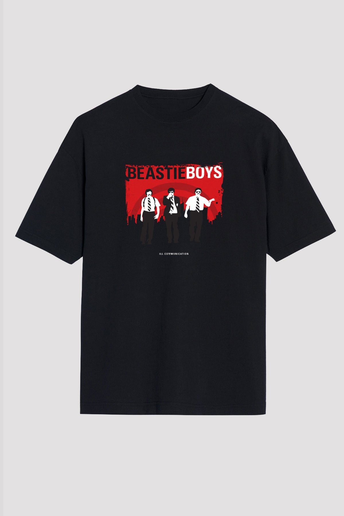 Beastie Boys Baskılı Unisex Oversize Siyah Tişört