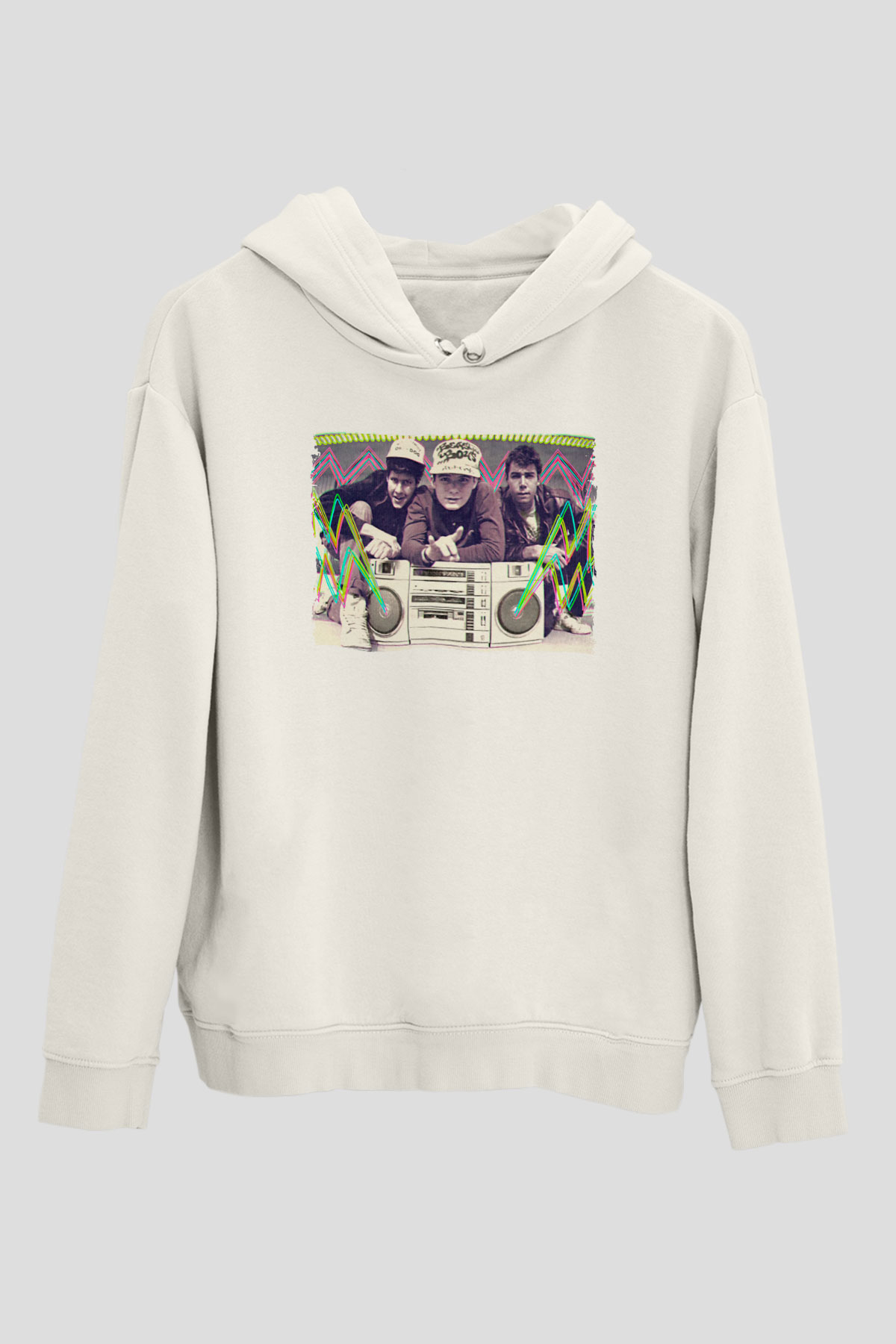Beastie Boys Beyaz Unisex Kapüşonlu Sweatshirt