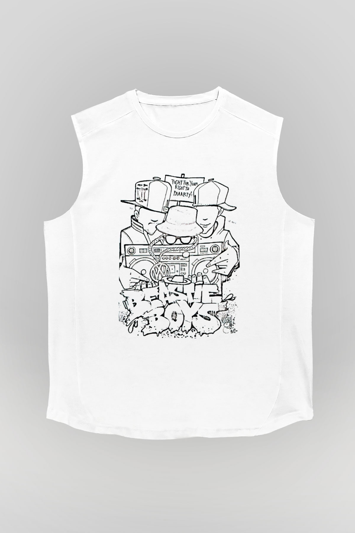 Beastie Boys Beyaz Unisex Kolsuz Tişört